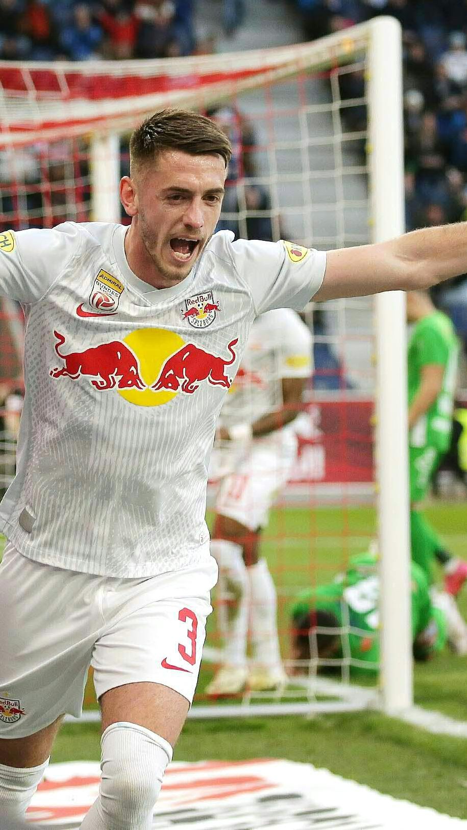 Jubeln durften nur die Salzburger - sieben Mal - beim Kantersieg gegen Austria Lustenau.