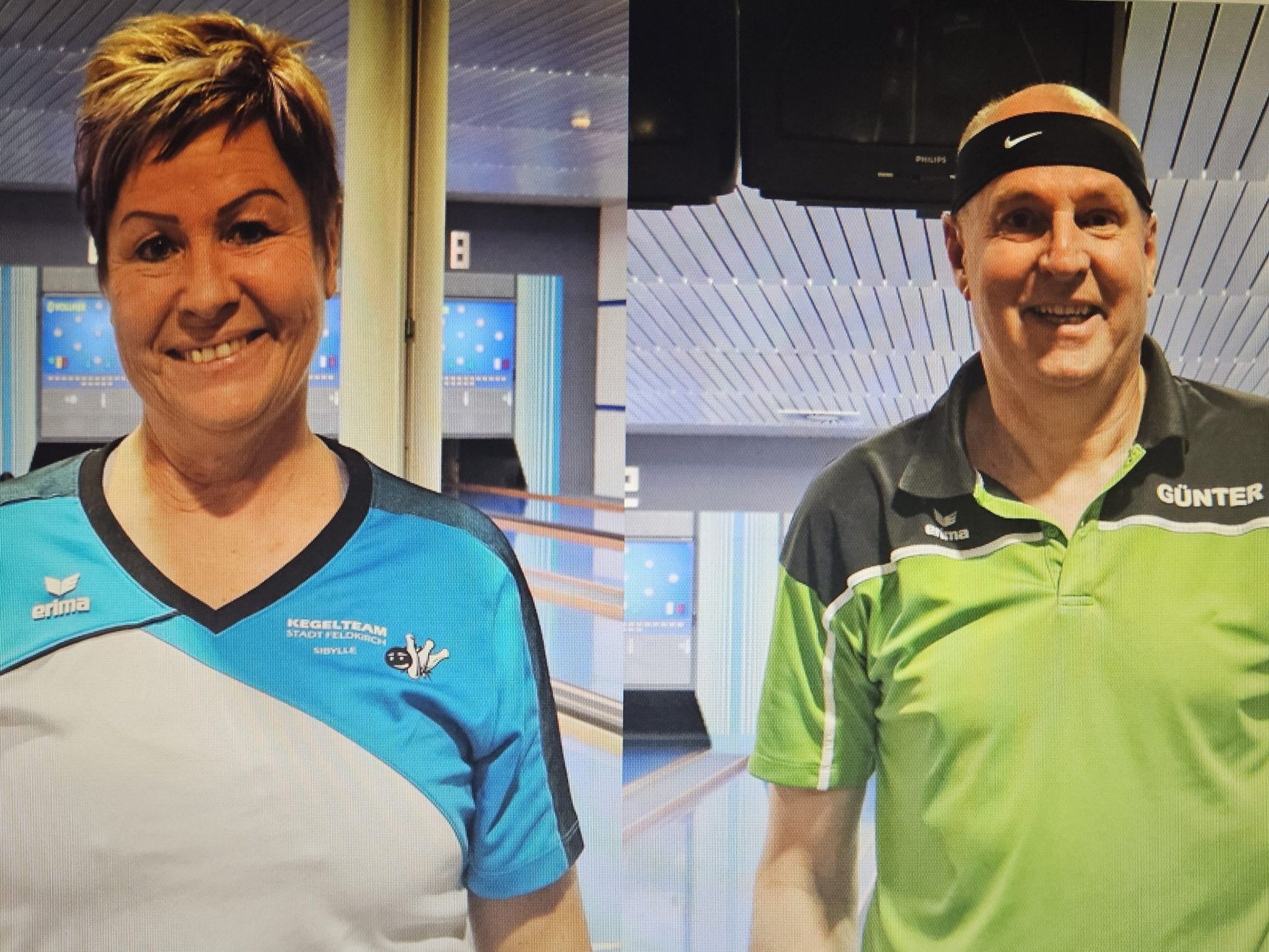 Sibylle Verschauner und Günter Broger, die Sieger Senioren I
