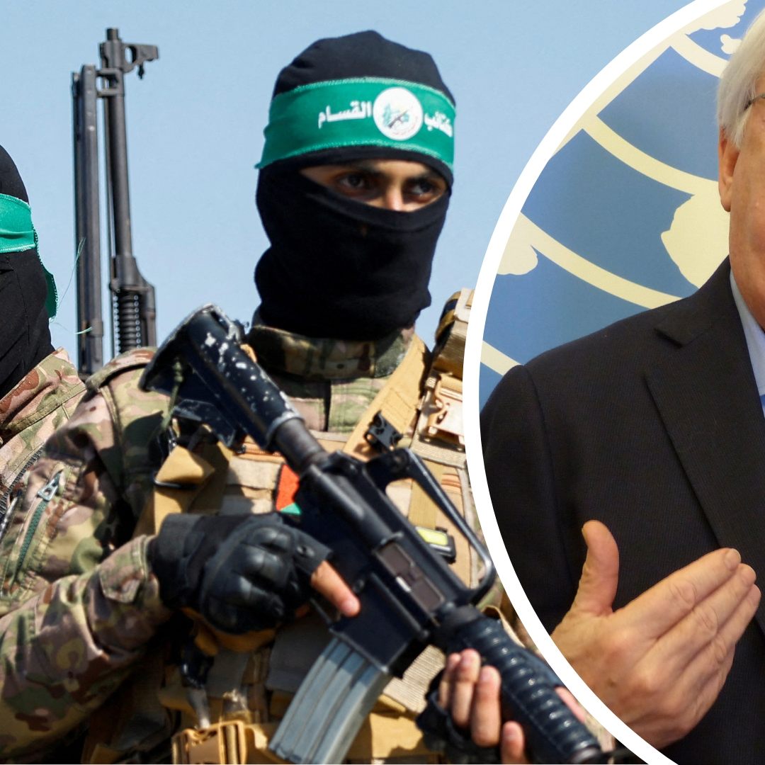 UN-Nothilfekoordinator Griffiths (r.) nennt die Hamas eine "politische Bewegung".