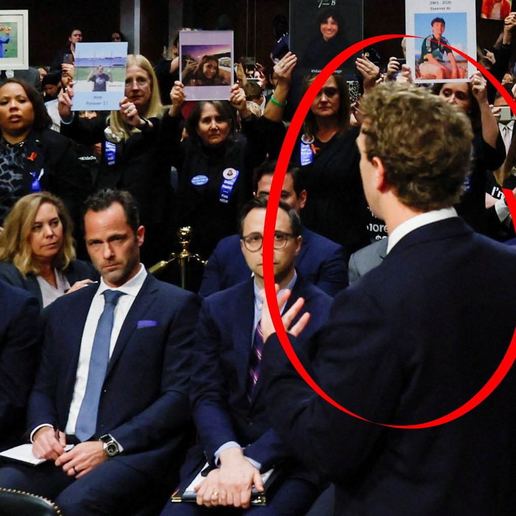 "Ich bedauere, dass sie das alles durchleben mussten", so Zuckerberg in Richtung der anwesenden Eltern, deren Kinder Opfer von Cybermobbing wurden.