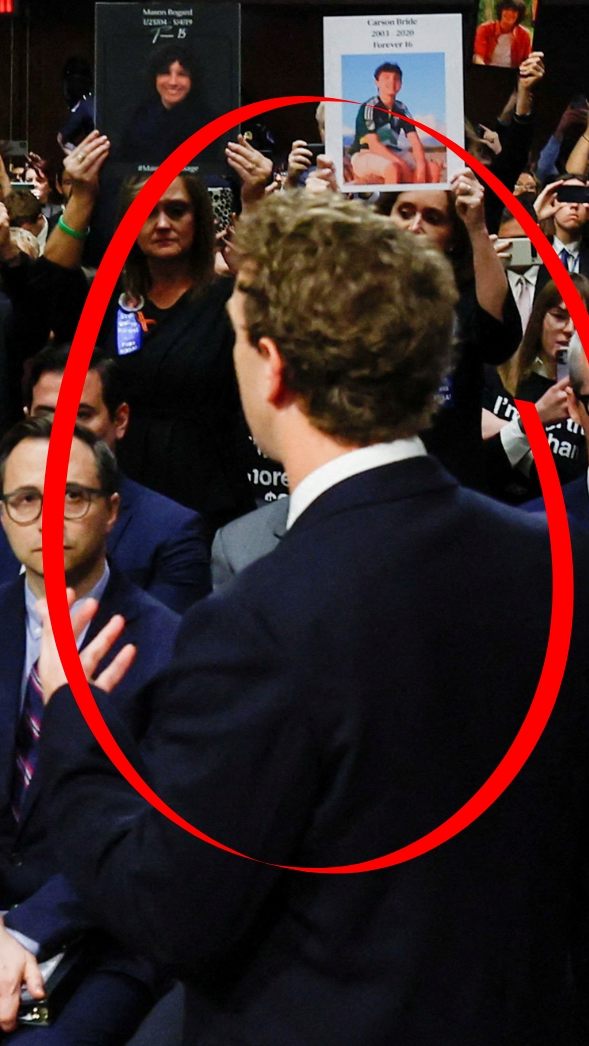 "Ich bedauere, dass sie das alles durchleben mussten", so Zuckerberg in Richtung der anwesenden Eltern, deren Kinder Opfer von Cybermobbing wurden.