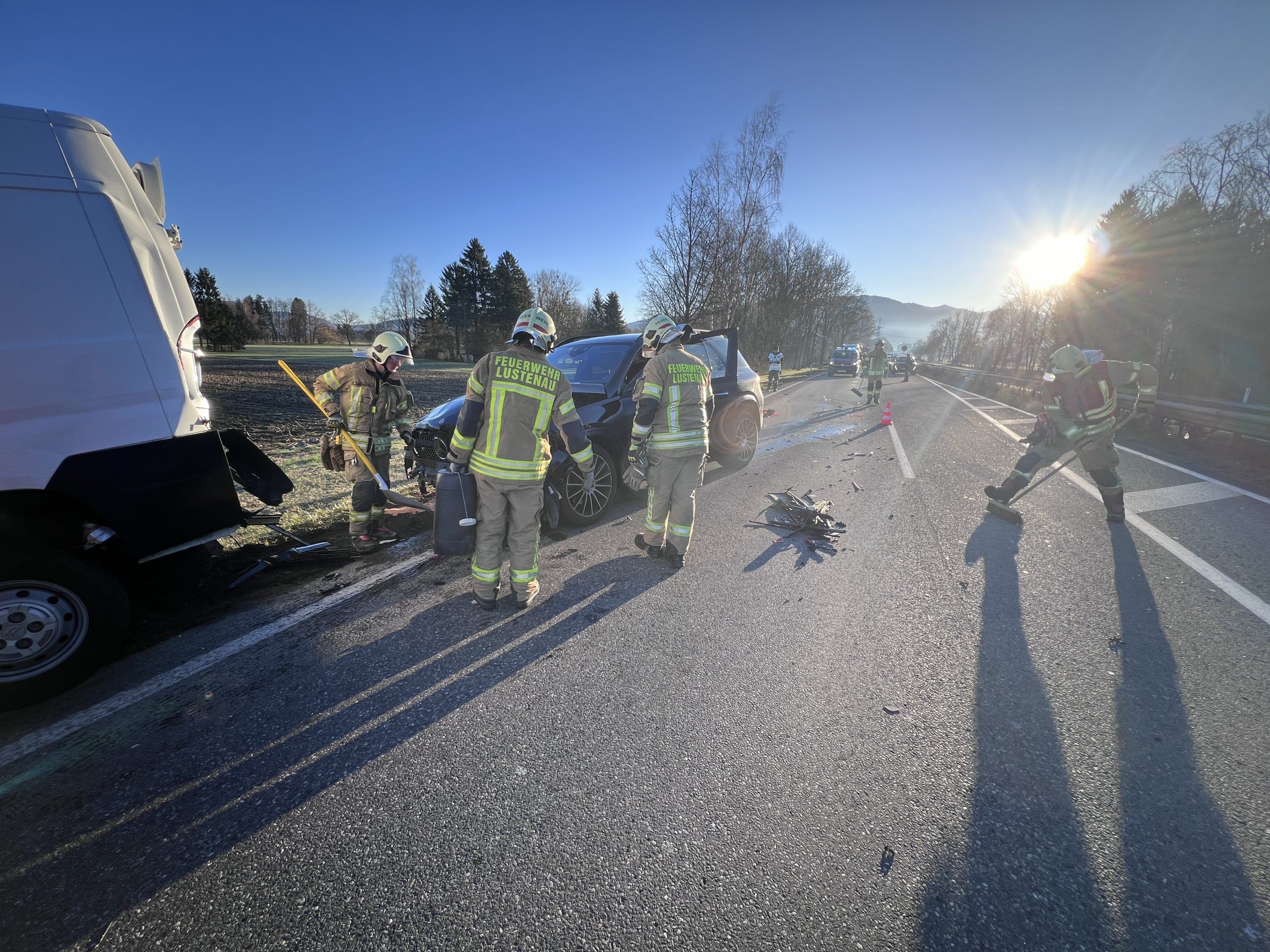 Unfall am Sonntagmorgen in Lustenau.