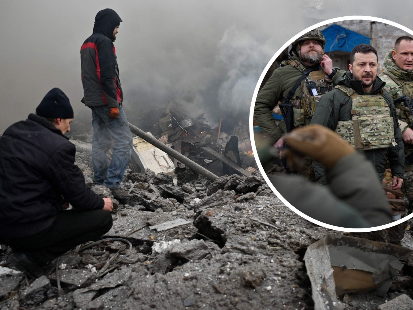 Kein Strom in Teilen Kiews - Wohnblock brennt in der Hauptstadt