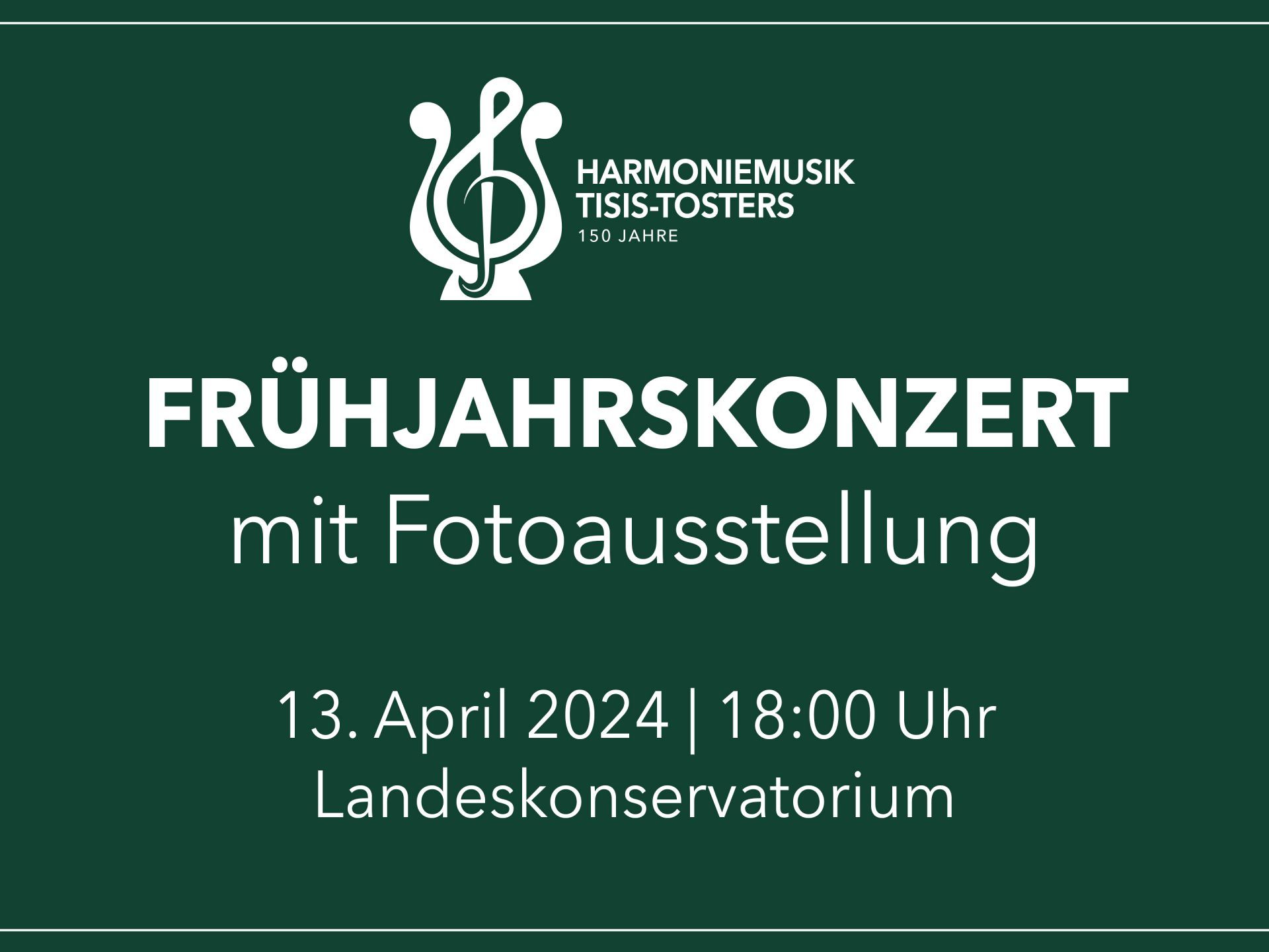Die Harmoniemusik Tisis-Tosters lädt zum Frühjahrskonzert mit Fotoausstellung ein.
