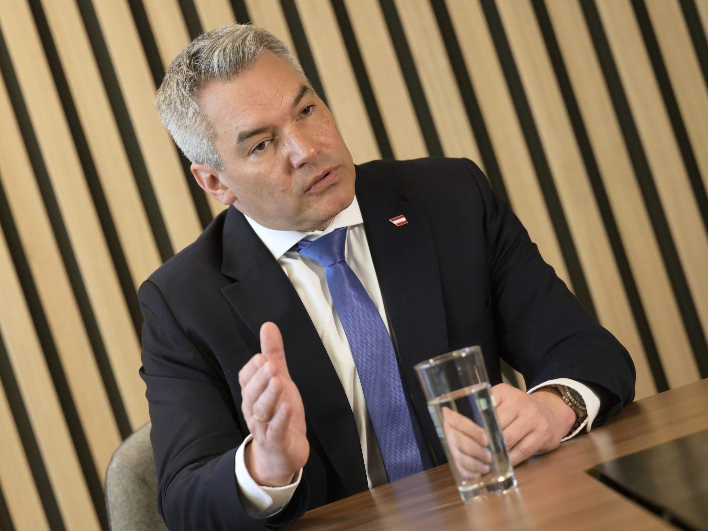 Karl Nehammer im APA-Interview.
