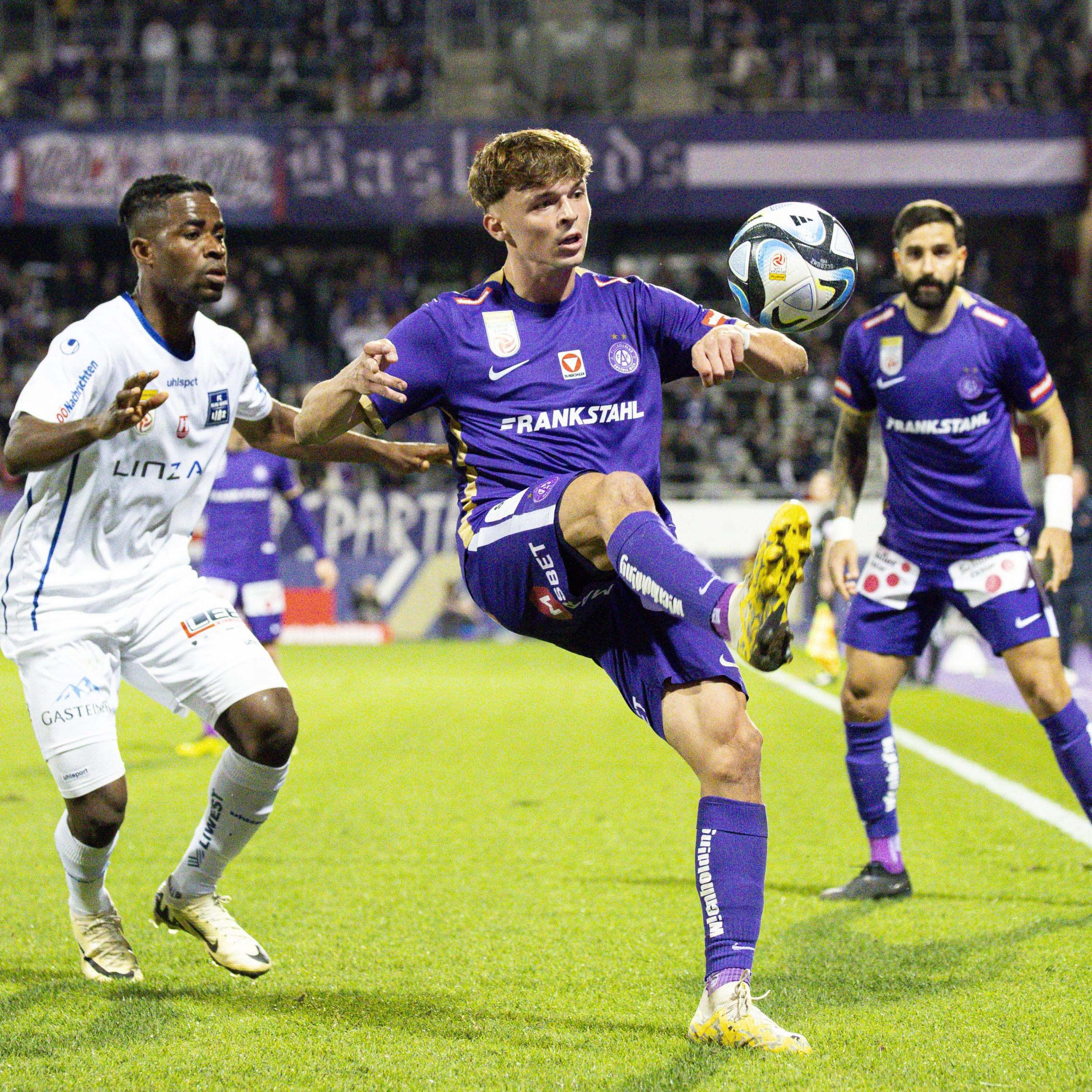 Zu Zehnt holte die Wiener Austria gegen BW-Linz einen Punkt.