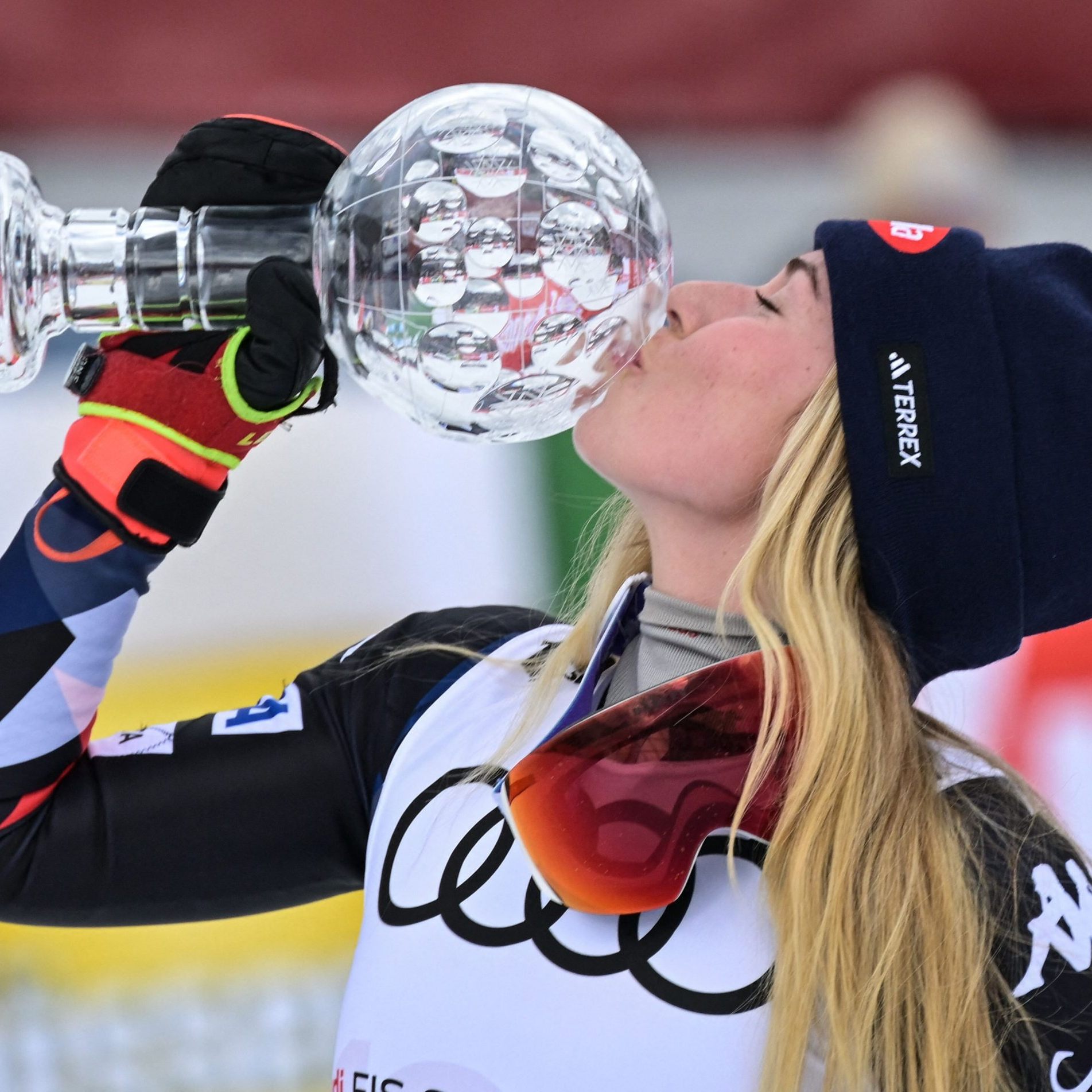 Mikaela Shiffrin holte sich am Samstag die Slalom-Kristallkugel ab.