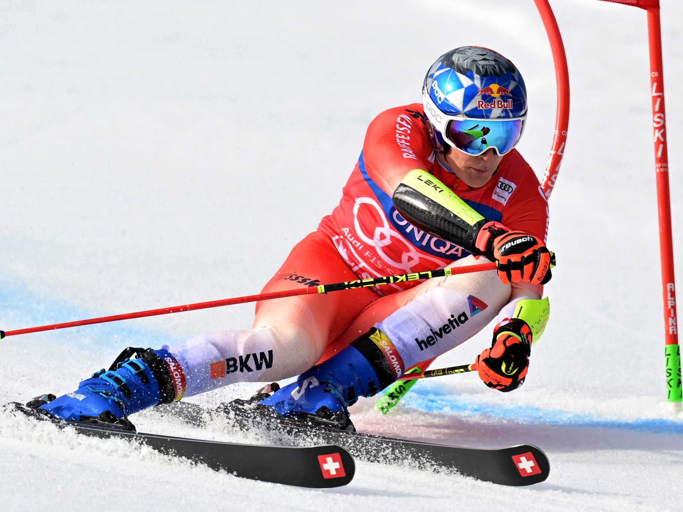 Marco Odermatt führt nach dem ersten RTL-Durchgang in Saalbach-Hinterglemm. Marco Odermatt führt nach dem ersten RTL-Durchgang in Saalbach-Hinterglemm.