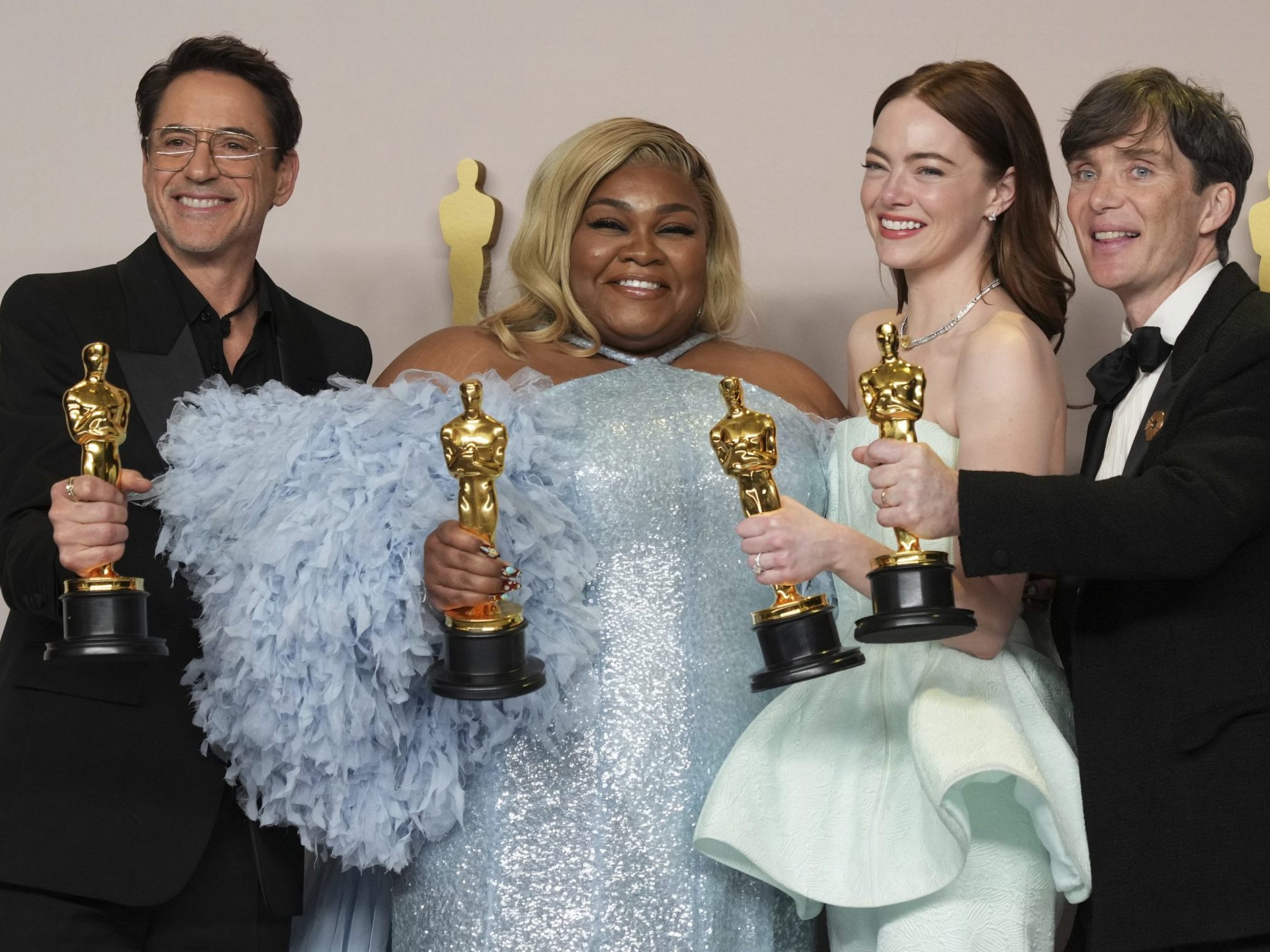 Robert Downey Jr.,Da’Vine Joy Randolph,Emma Stone,Cillian Murphy (v.l.) Robert Downey Jr.,Da’Vine Joy Randolph,Emma Stone,Cillian Murphy (v.l.)