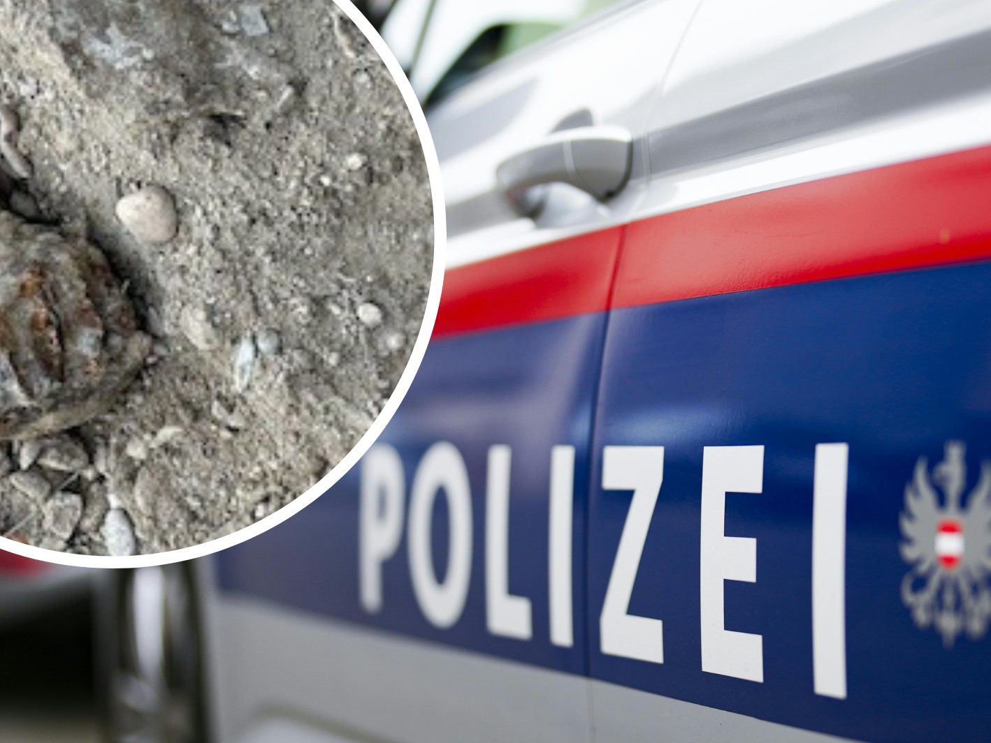 Bauarbeiter fanden in Wien-Floridsdorf Kriegsmaterial. Bauarbeiter fanden in Wien-Floridsdorf Kriegsmaterial.