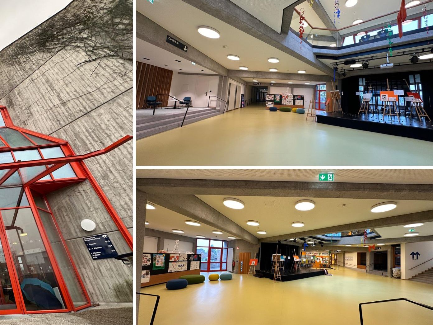 An der Mittelschule Mittelweiher wurde eine Amok-Drohung an die Wände geschrieben.