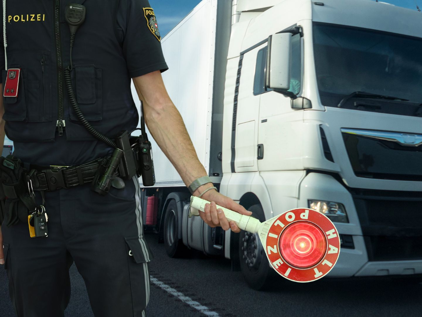 Lkw aus Verkehr gezogen Lkw aus Verkehr gezogen