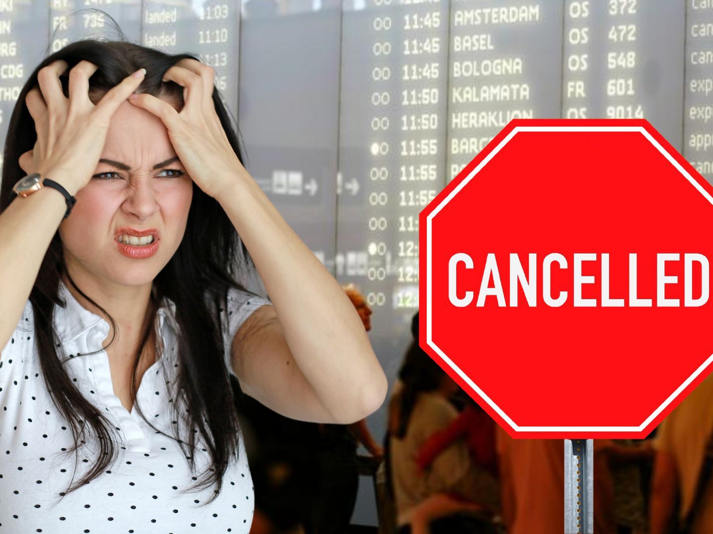 Flüge wurden abgesagt.