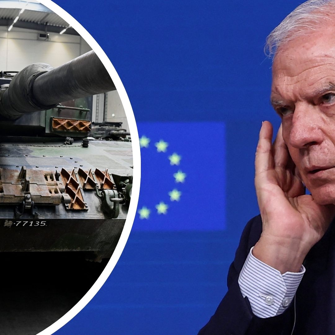 Erträge eingefrorener russischer Vermögensgüter könnten in Waffenkäufe für Kiew fließen, so Josep Borrells (r.) Vorschlag.