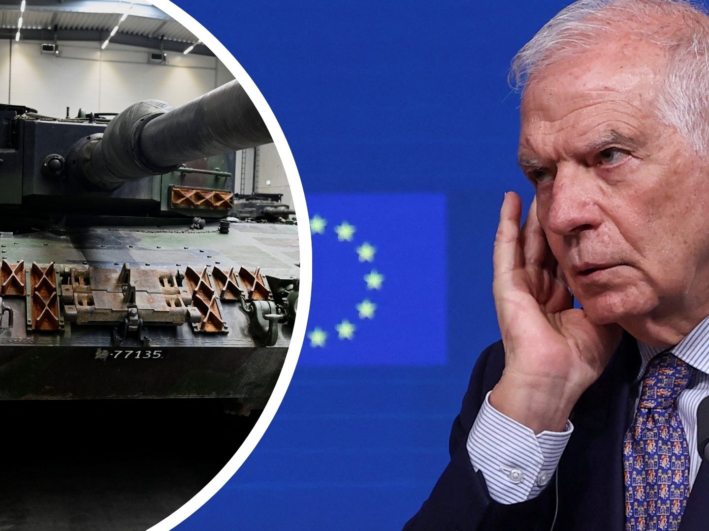 Erträge eingefrorener russischer Vermögensgüter könnten in Waffenkäufe für Kiew fließen, so Josep Borrells (r.) Vorschlag. Erträge eingefrorener russischer Vermögensgüter könnten in Waffenkäufe für Kiew fließen, so Josep Borrells (r.) Vorschlag.