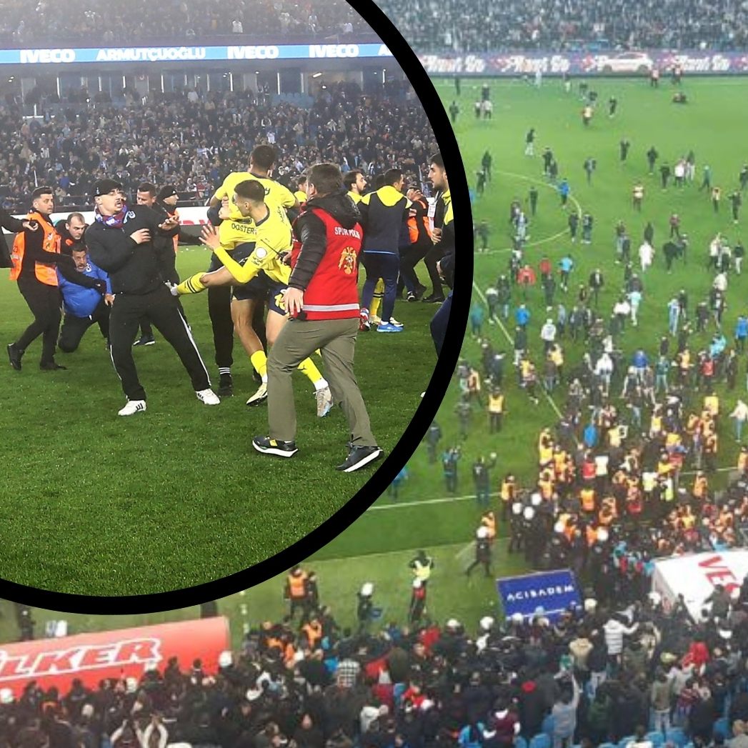 Riesen Prügelei zwischen Spieler und Fans