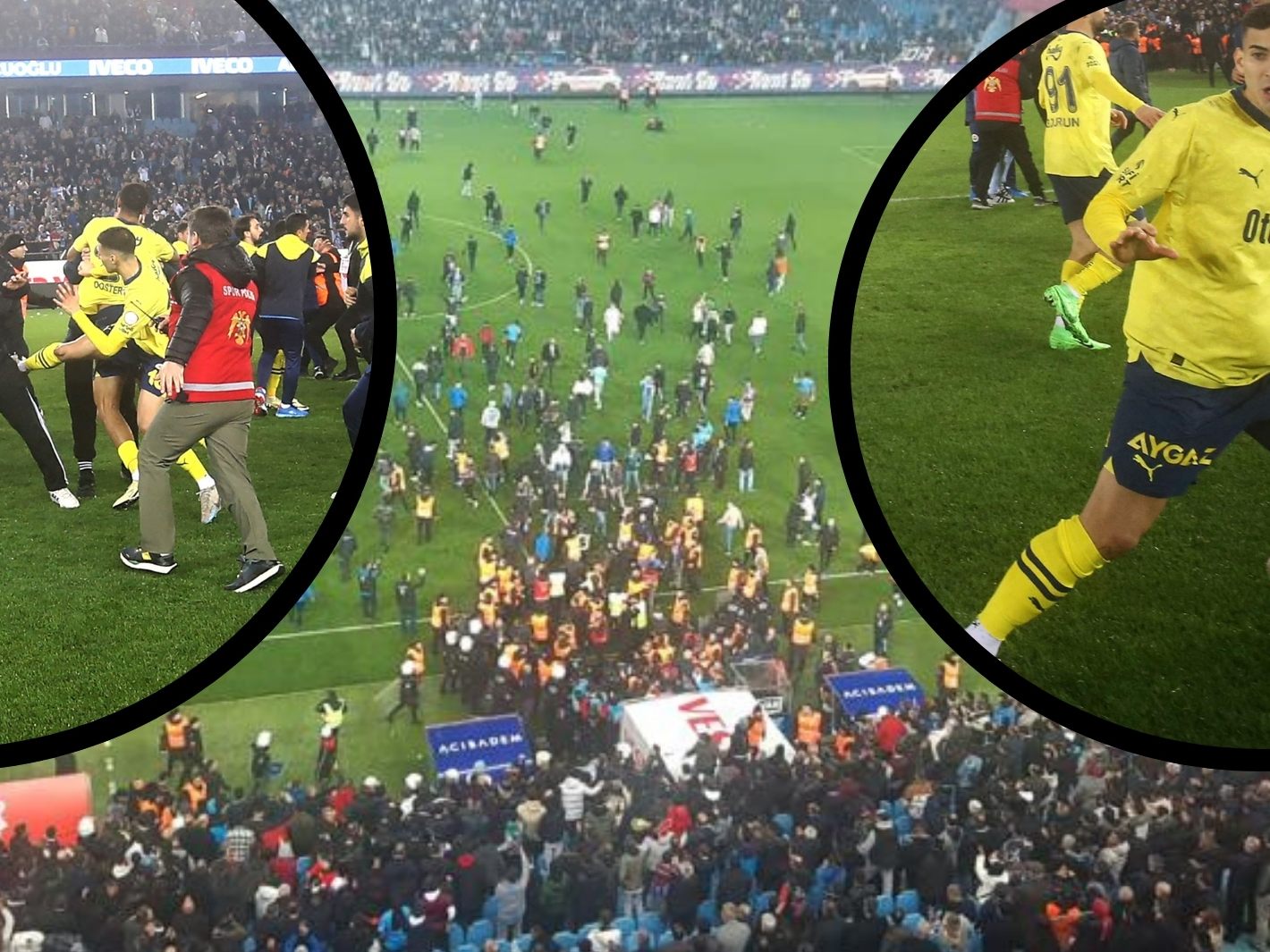 Riesen Prügelei zwischen Spieler und Fans