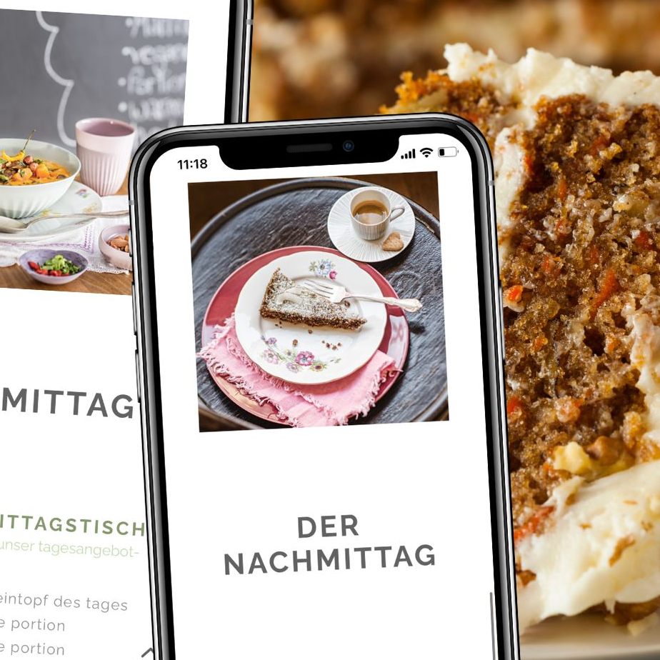 Das Café serviert eine kleine, aber feine Auswahl an Speisen.