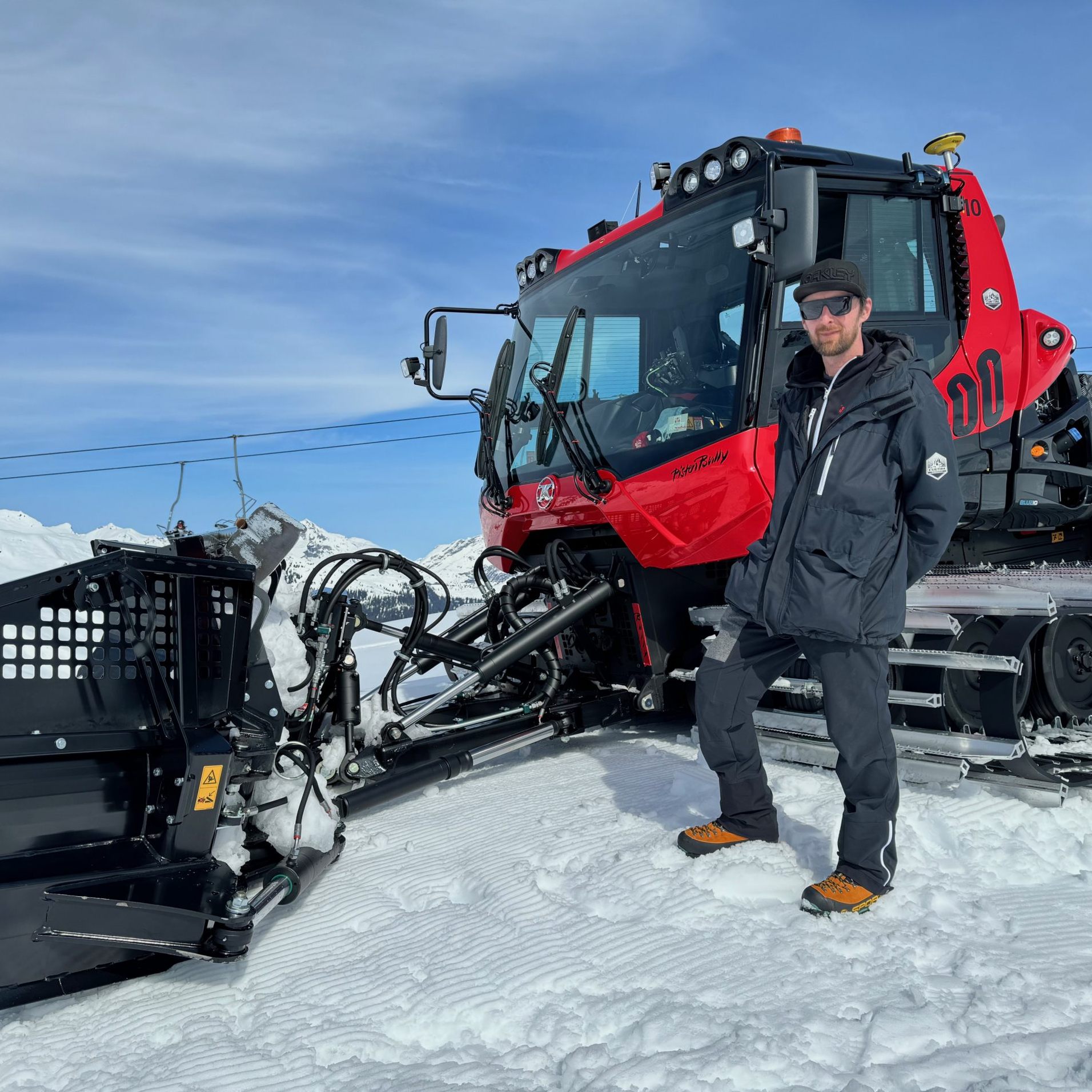Manfred Thöny präpariert den Kurs für den Weltcup Montafon.