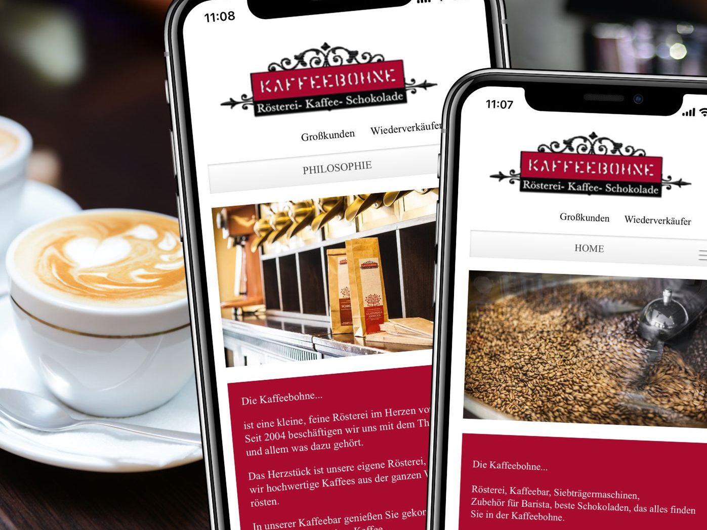 In der hauseigenen Rösterei wird hochwertiger Kaffee aus der ganzen Welt frisch und schonend geröstet. In der hauseigenen Rösterei wird hochwertiger Kaffee aus der ganzen Welt frisch und schonend geröstet.