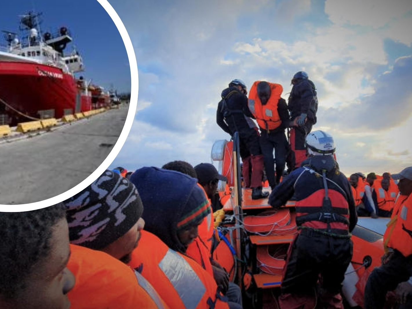 Rettungsschiff "Ocean Viking": Überlebende beklagen Tote (Symbolbild) Rettungsschiff "Ocean Viking": Überlebende beklagen Tote (Symbolbild)