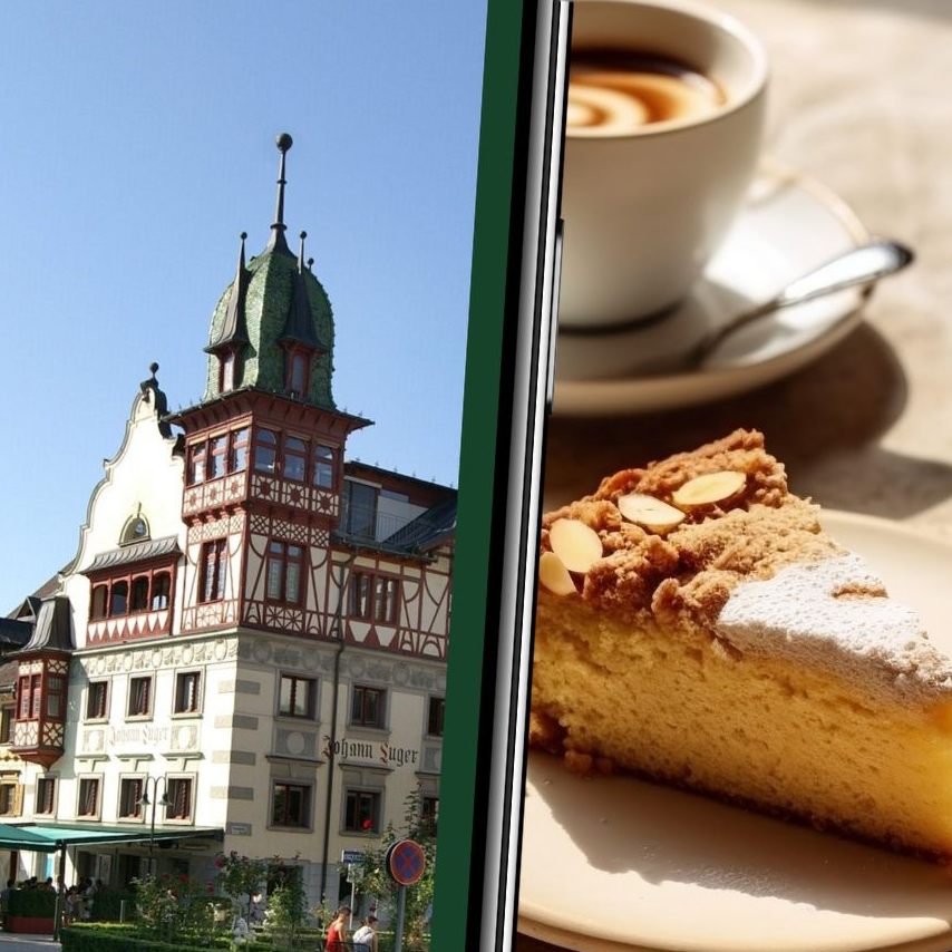 Das Café liegt direkt am Marktplatz in Dornbirn.