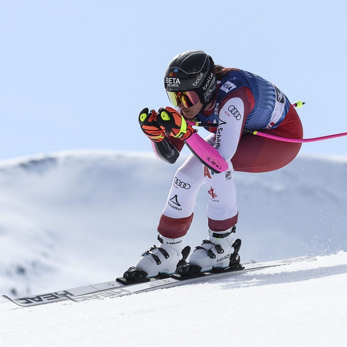Venier (im Bild) und Hütter noch mit kleiner Chance im Kugel-Rennen gegen Gut-Behrami.