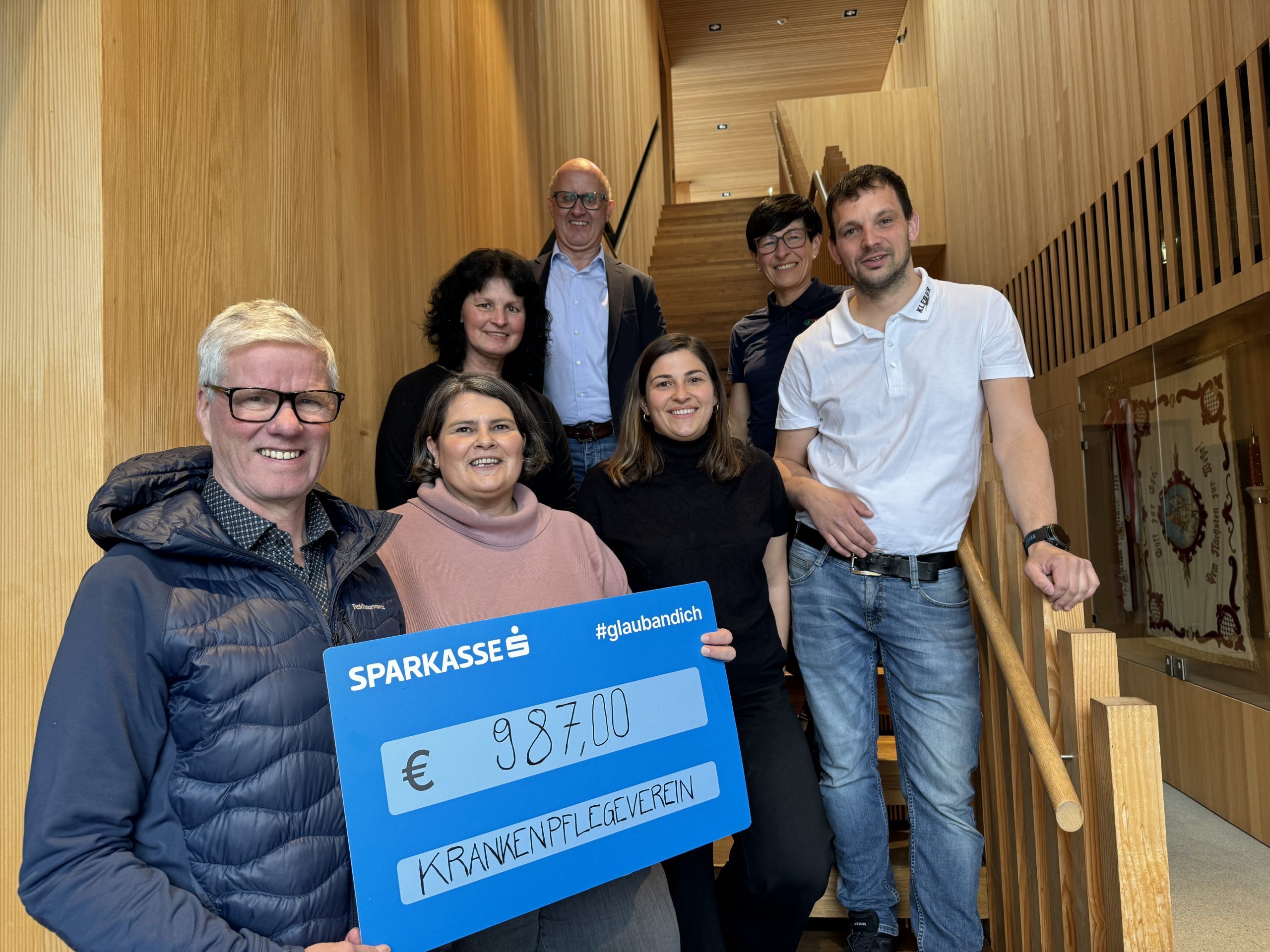 Bild v.l.n.r. Georg Fröwis, Christine Moosmann, Wilfried Erath, Edith Feuerstein, Margit Metzler, Lukas Kleber und Madeline Metzler