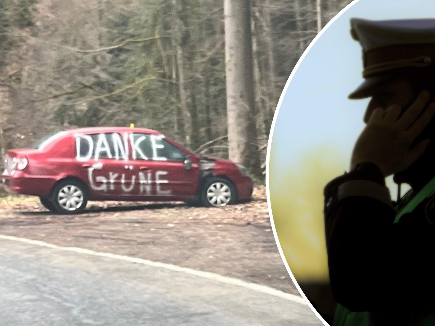 Kurz nach der Aufnahme dieses Fotos wurde das Schrottauto entfernt.
