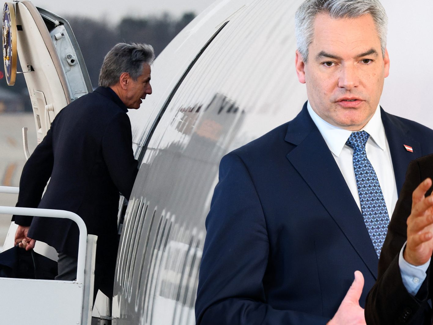 Antony Blinken (links) auf dem Weg nach Wien. Antony Blinken (links) auf dem Weg nach Wien.