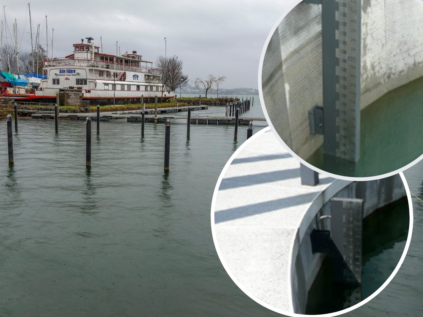 Der Wasserstand am Bodensee ist immer noch ungewöhnlich hoch.