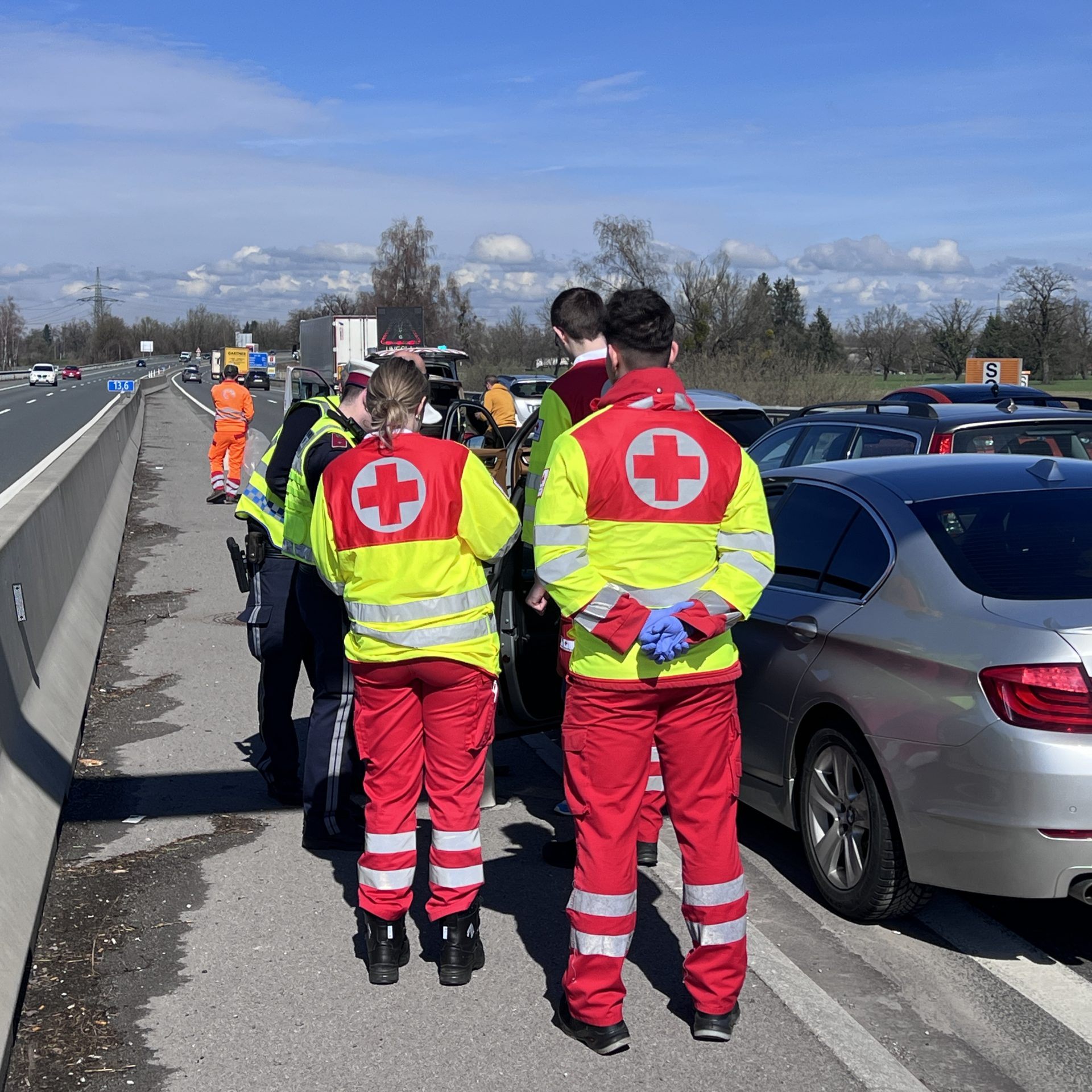 Verkehrsunfall auf der A14
