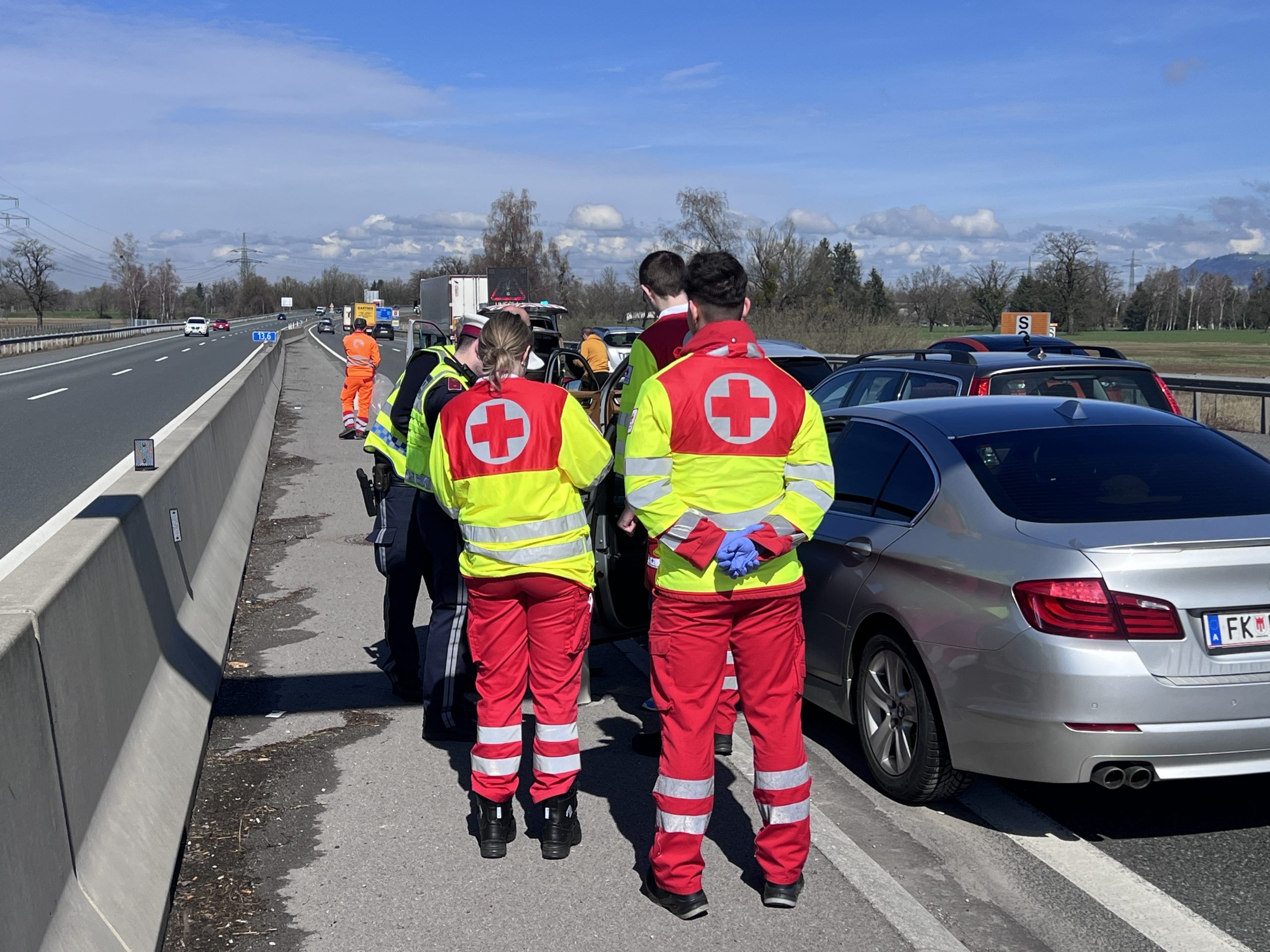 Verkehrsunfall auf der A14