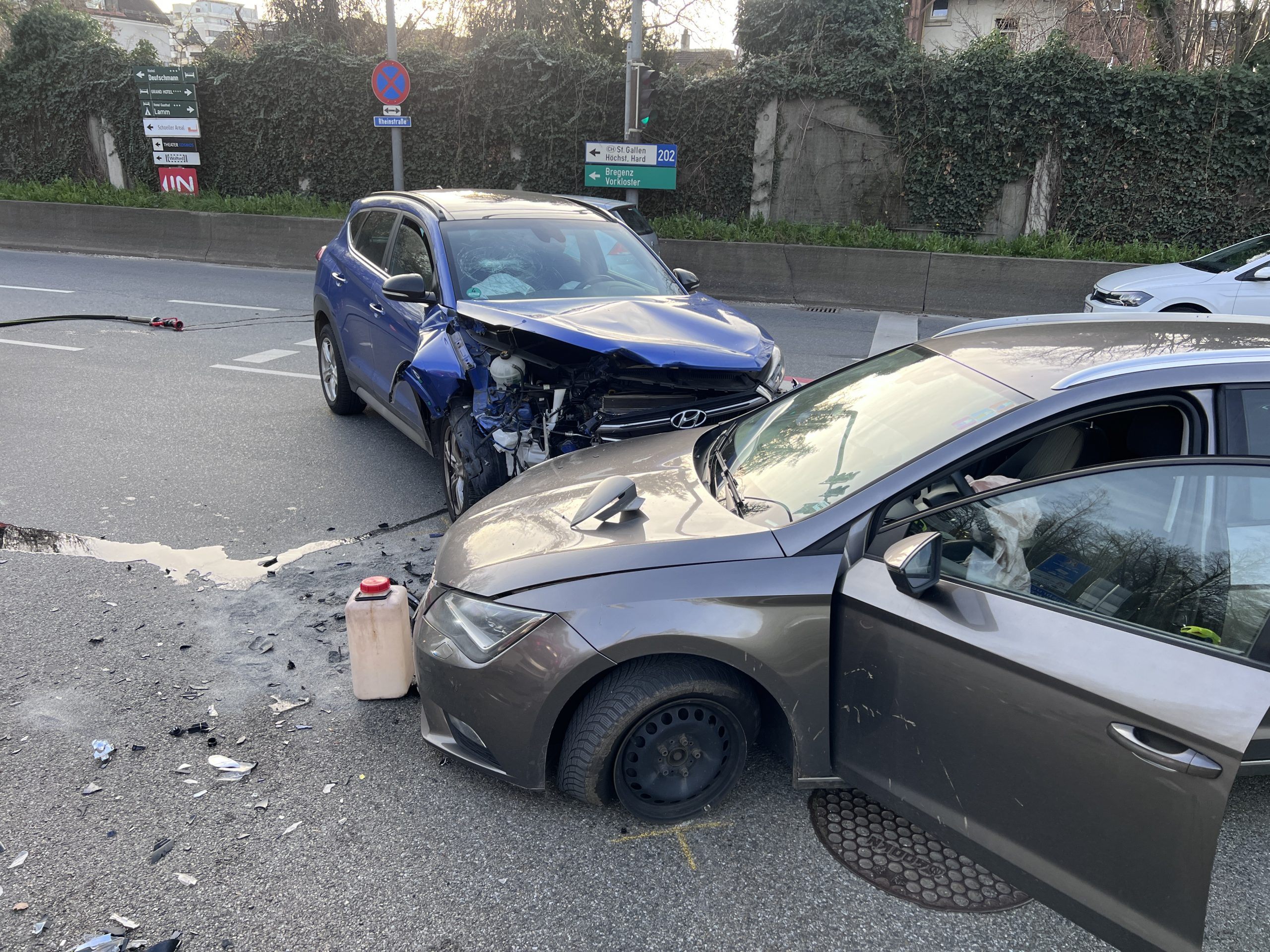 Im Feierabendverkehr kam es in Bregenz zu einem Unfall.