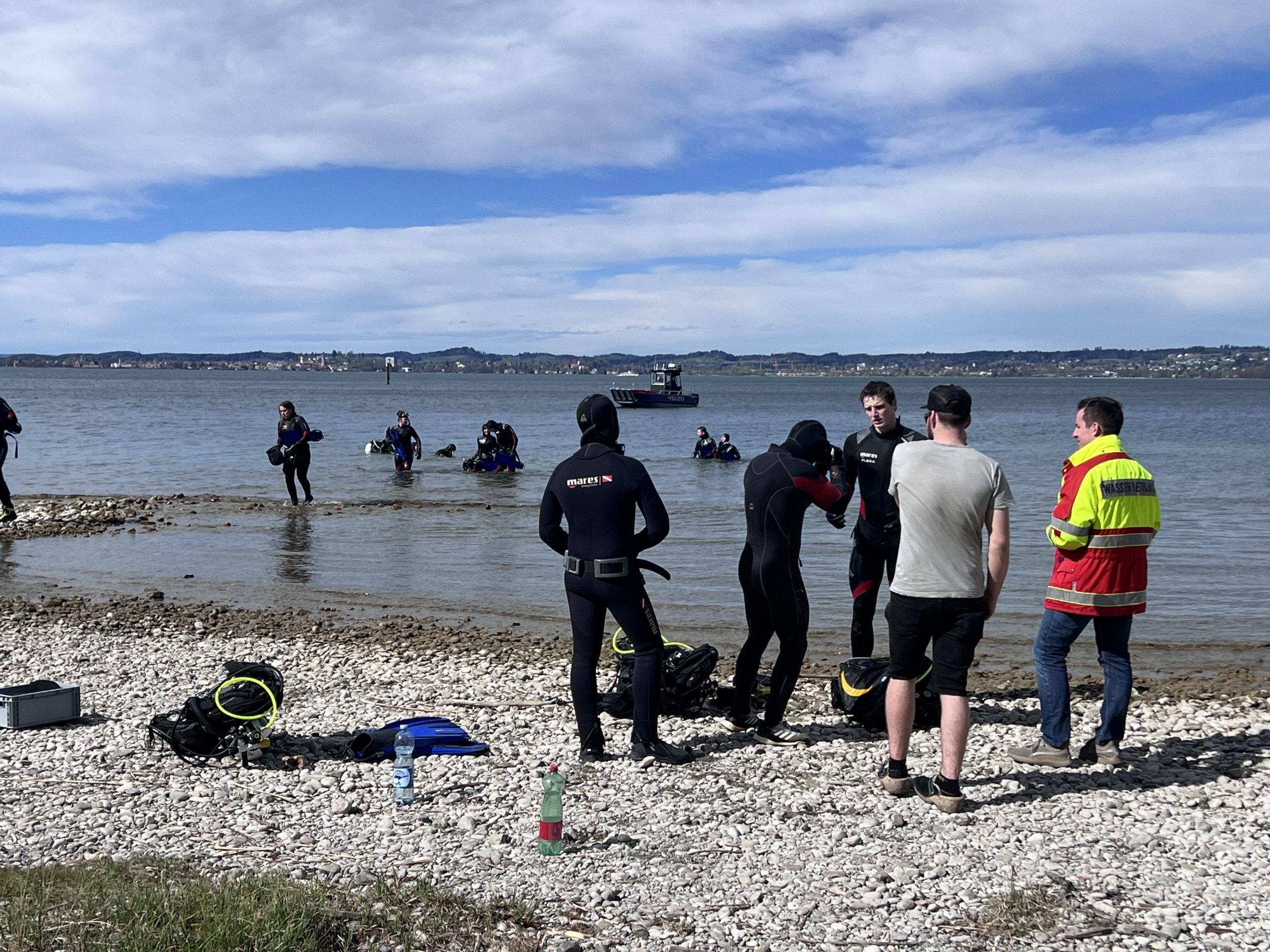 Großeinsatz am Bodensee.