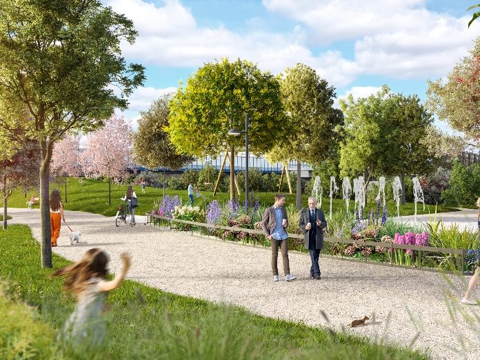 Die Arbeiten für den Park liegen im Zeitplan.