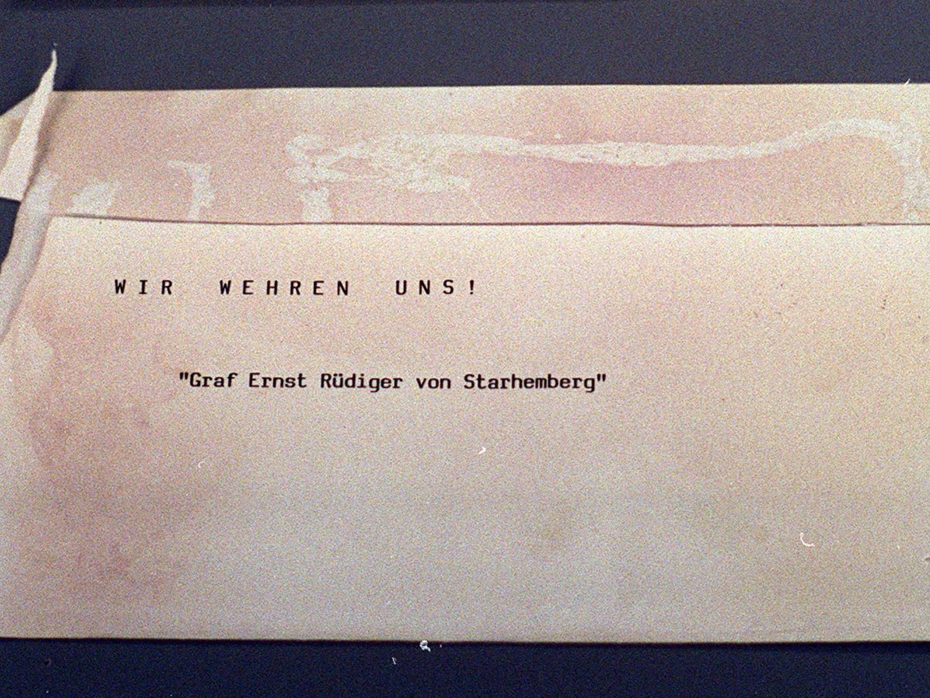 Umschlag einer nicht explodierten Briefbombe, BMI / Direktion für Spezialeinheiten