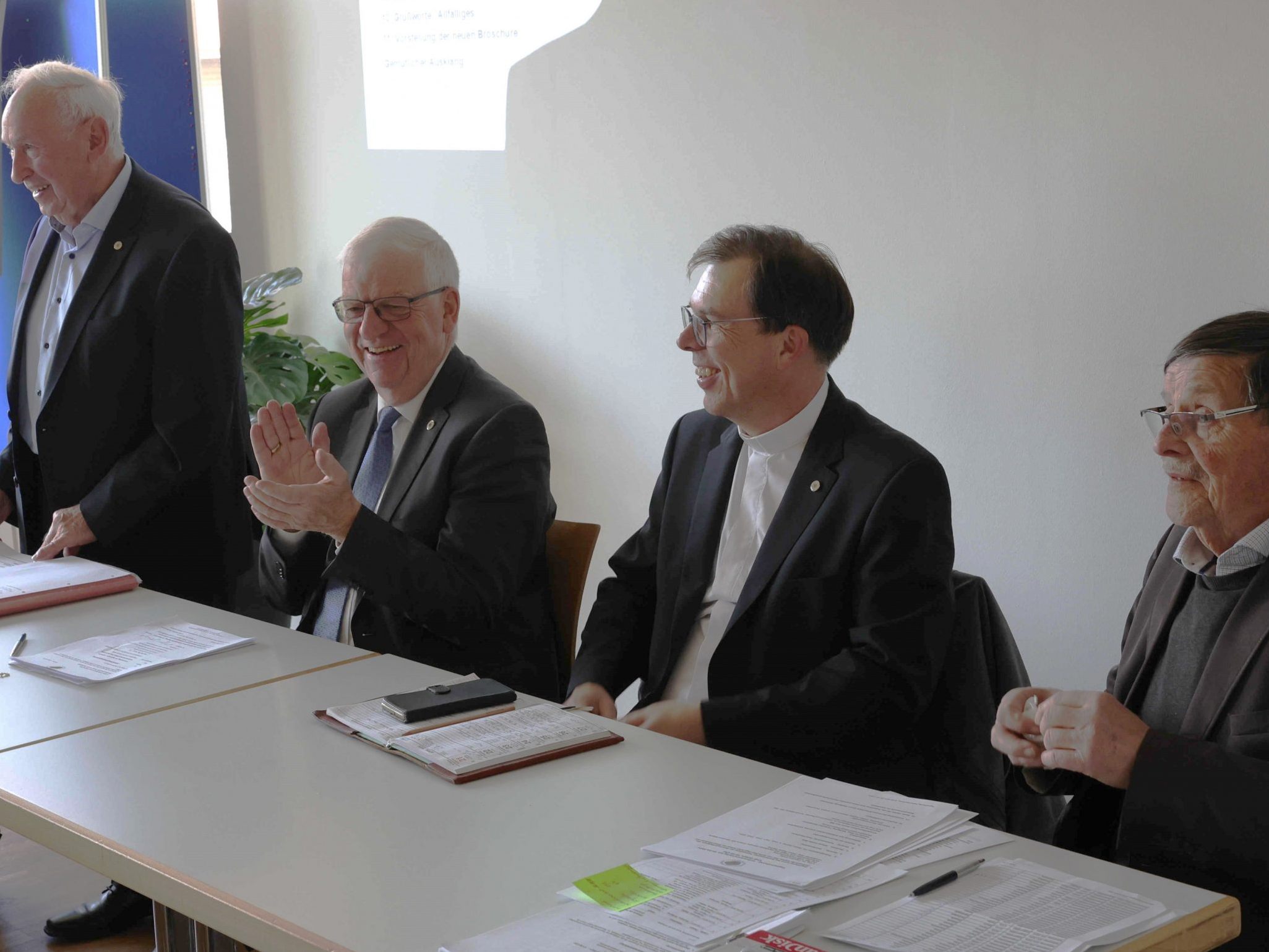 Das Präsidium der Bruderschaft mit Günter Vonblon, Wolfgang Türtscher, Rainer Büchel und Armin Bell.