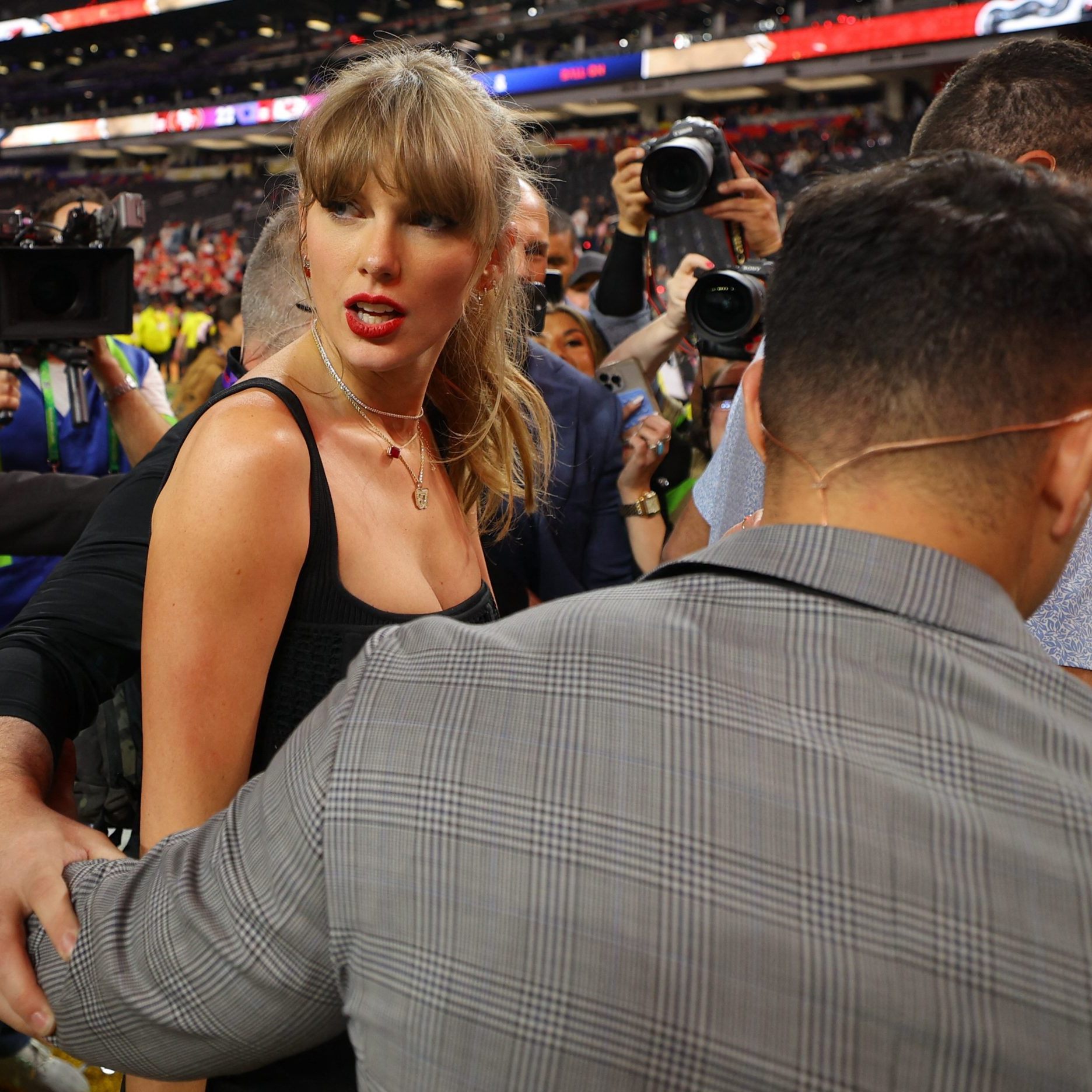 Das neue Album von Taylor Swift - hier nach dem Superbowl - erscheint diese Woche.