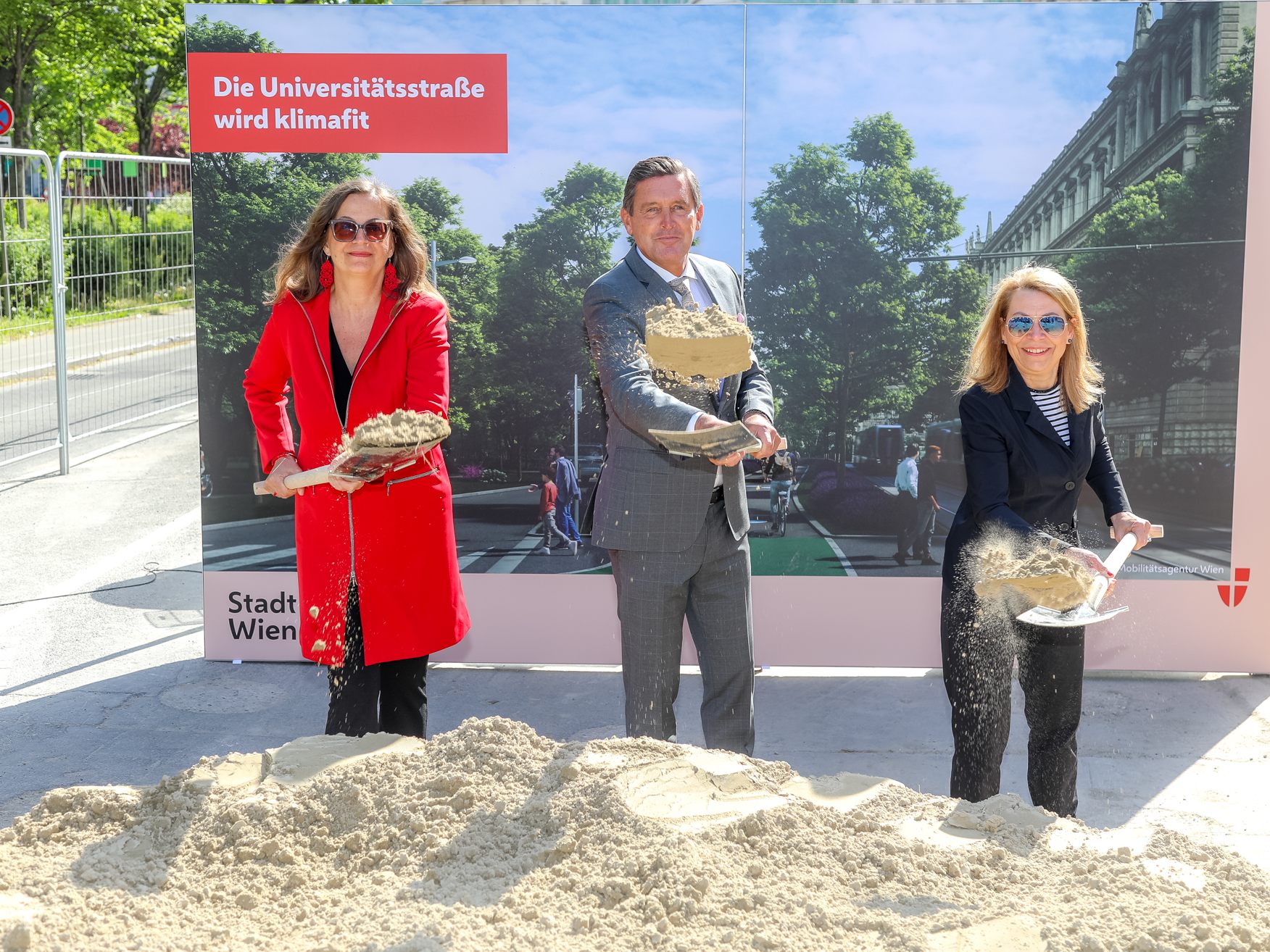 Die Wiener Universitätsstraße soll bis Jahresende "klimafitter" werden. Die Wiener Universitätsstraße soll bis Jahresende "klimafitter" werden.
