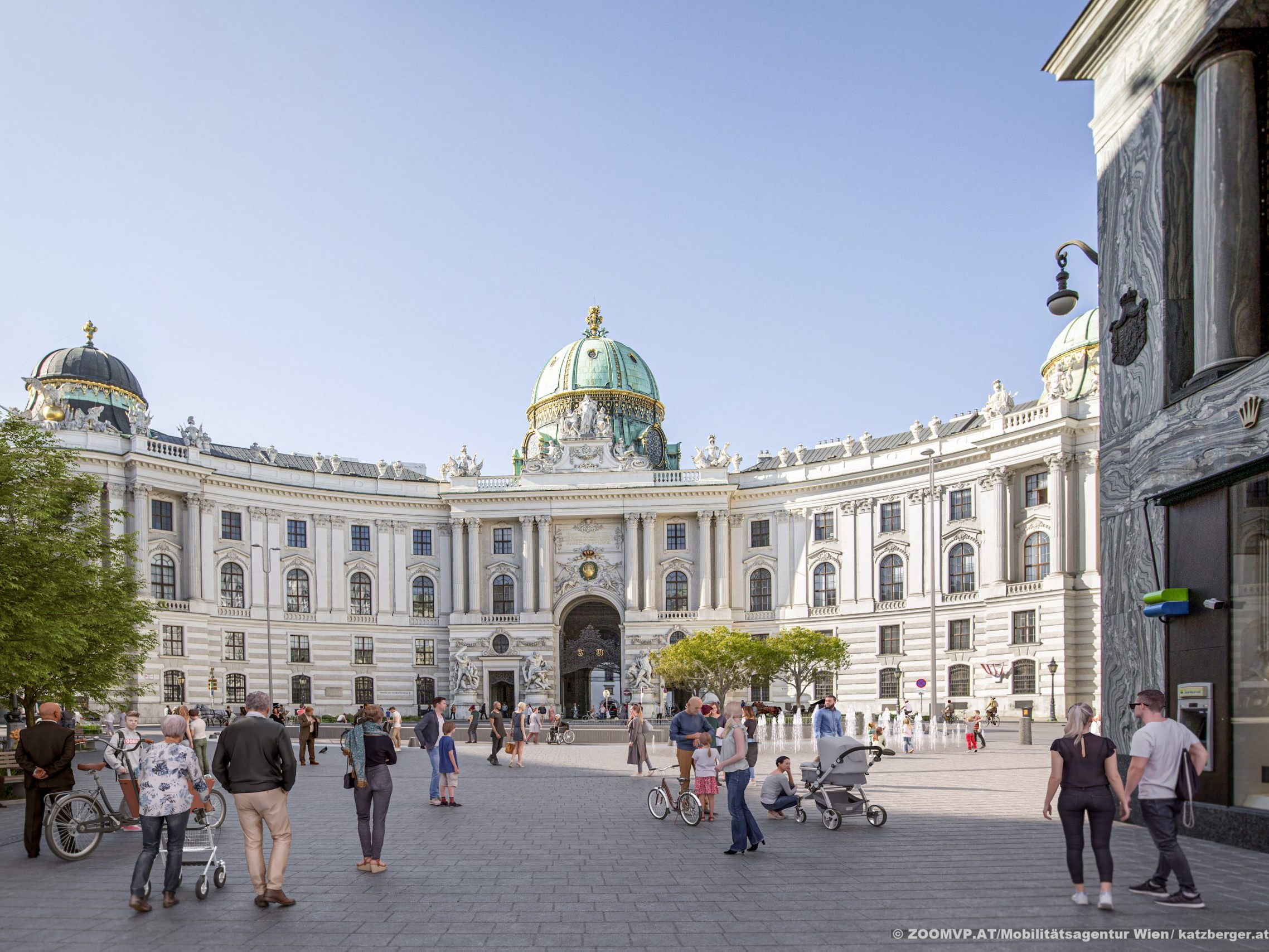 Michaelerplatz in Wiener Innenstadt wird umgestaltet. Michaelerplatz in Wiener Innenstadt wird umgestaltet.