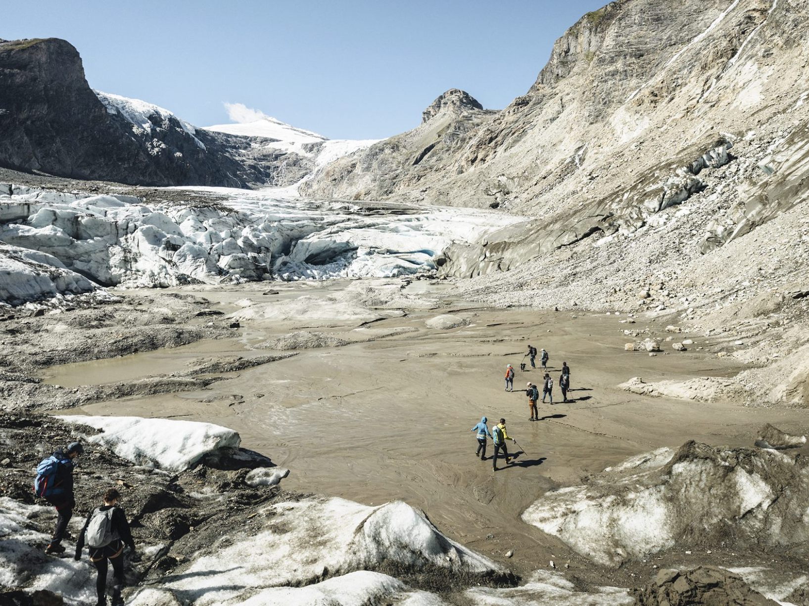 Die Gletscher in Österreich schwinden immer mehr. Die Gletscher in Österreich schwinden immer mehr.