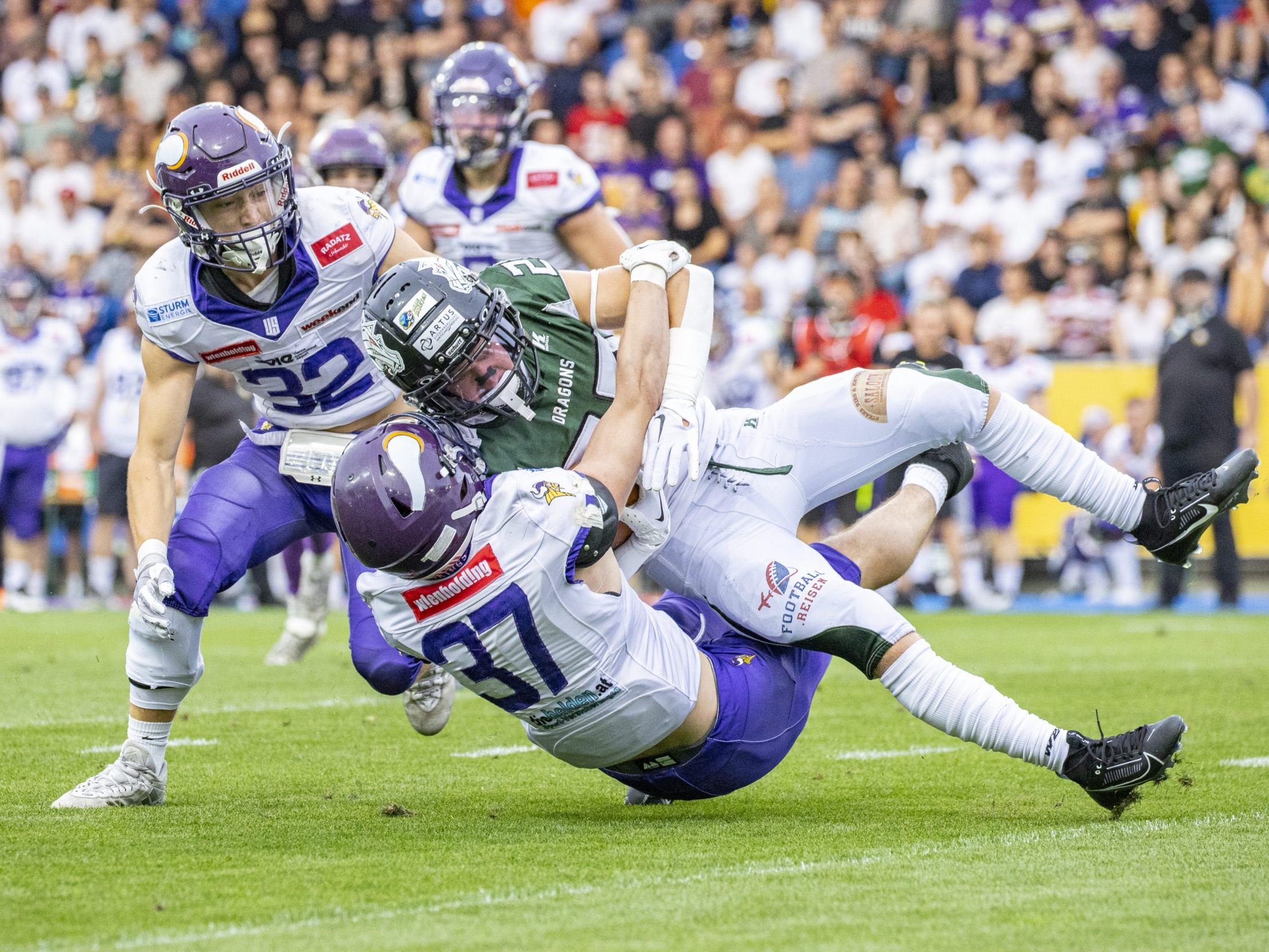 Die Vienna Vikings spielen in der ELF in Wien und Wiener Neustadt. Die Vienna Vikings spielen in der ELF in Wien und Wiener Neustadt.