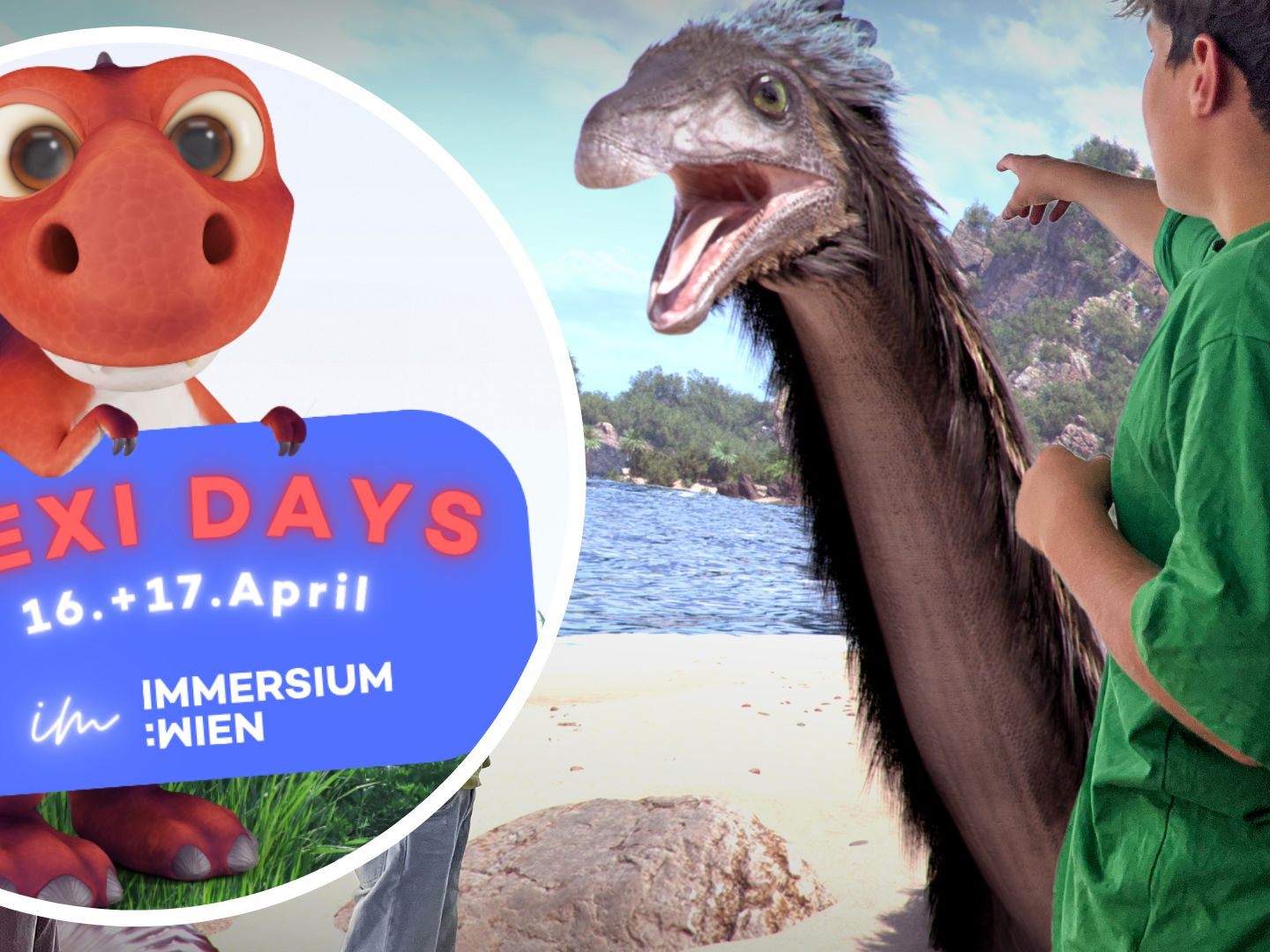 Kinder können den Dino Rexi persönlich treffen. Kinder können den Dino Rexi persönlich treffen.