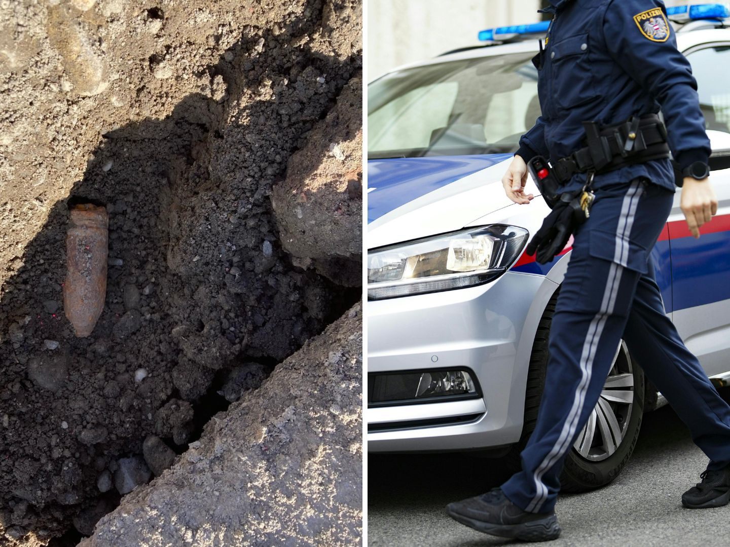 Bei dem in Wien-Floridsdorf gefundenen Gegenstand könnte es sich um eine Panzergranate handeln.