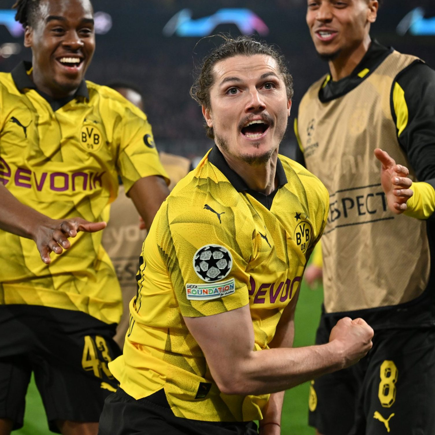 Gegen die auf ihren ersten CL-Titel spitzenden Franzosen ist Dortmund Außenseiter - Auch mit Marcel Sabitzer (m.).