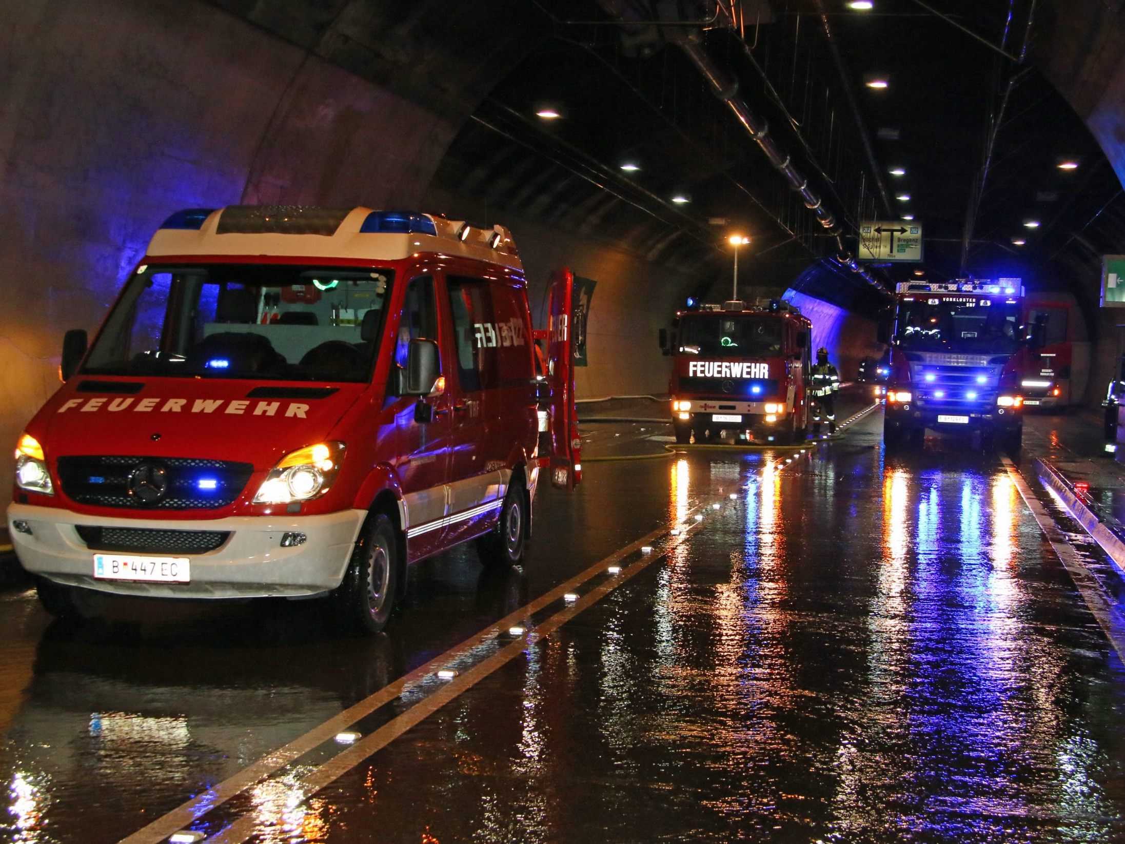 Der Tunnel wird wegen einer Einsatzübung gesperrt.