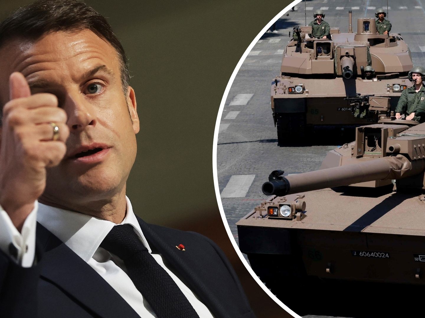 "Unser Europa könnte sterben" - Größte Gefahr für die Sicherheit sei der Krieg in der Ukraine, so Macron (l.) in seiner Grundsatzrede.