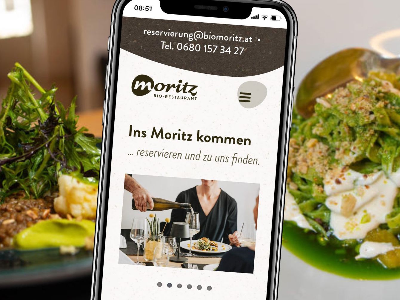 Im Moritz wird auf regionale, saisonale und ausschließlich bio-zertifizierte Zutaten gesetzt. Im Moritz wird auf regionale, saisonale und ausschließlich bio-zertifizierte Zutaten gesetzt.