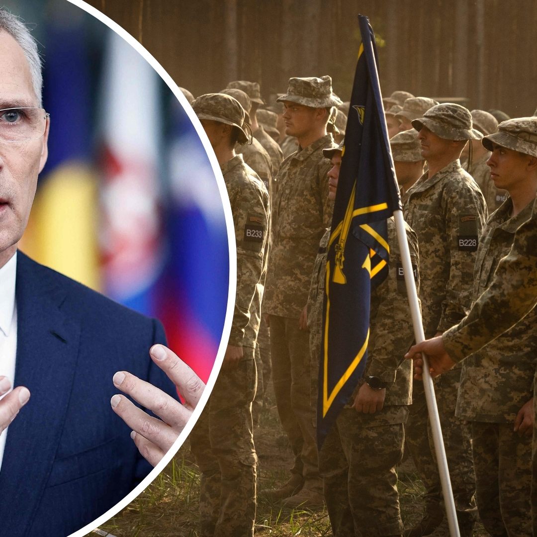 Stoltenberg (l.) sieht die Ukraine künftig in der NATO.